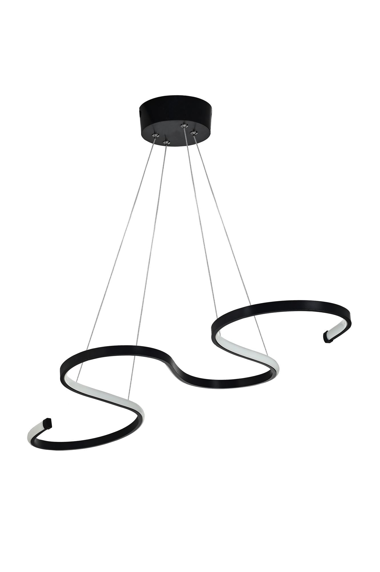 Candeeiro de Teto – 85 x 40 x 2 cm – Preto – Alumínio