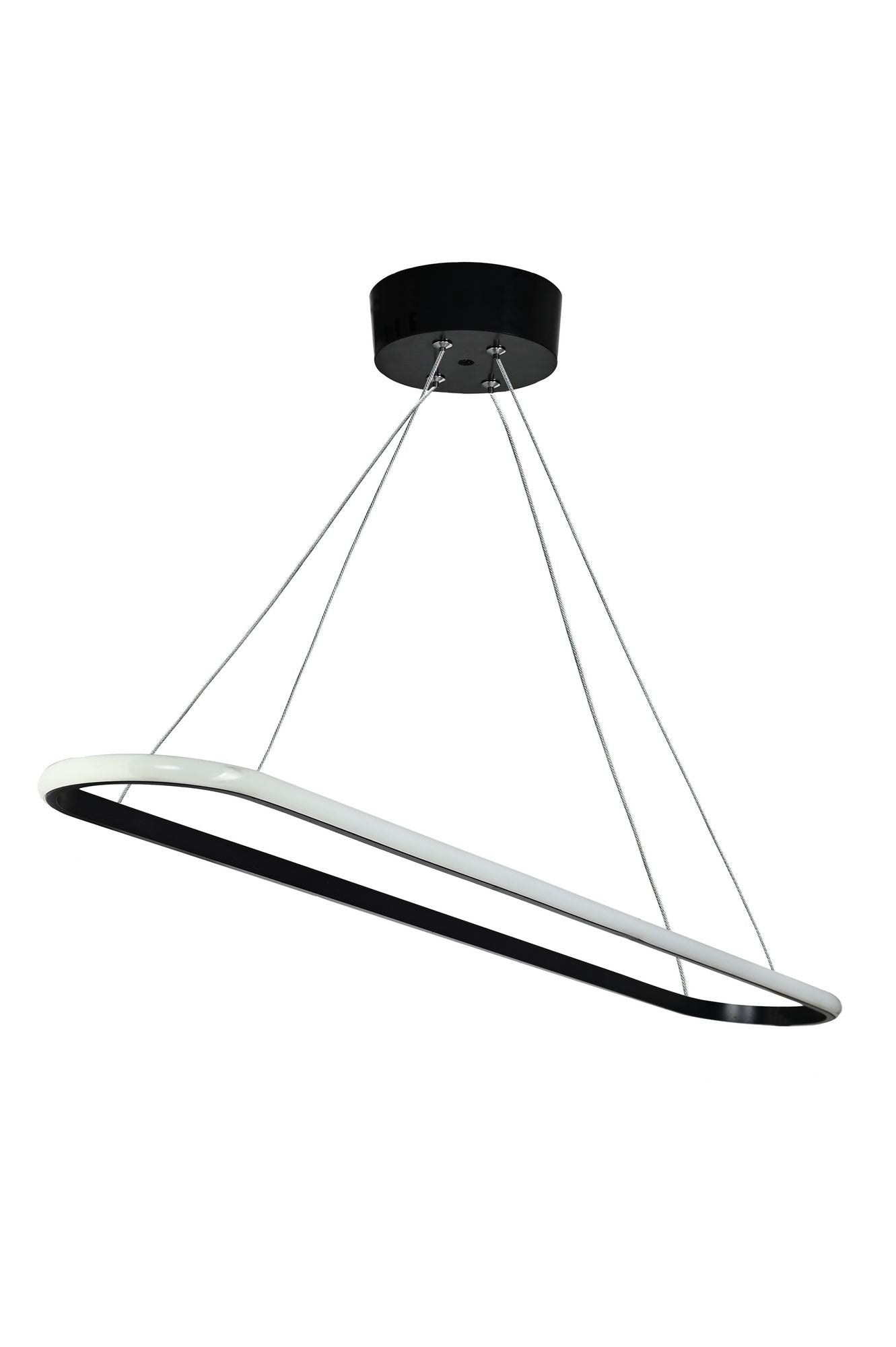 Candeeiro de Teto – 100 x 15 x 2 cm – Preto – Alumínio