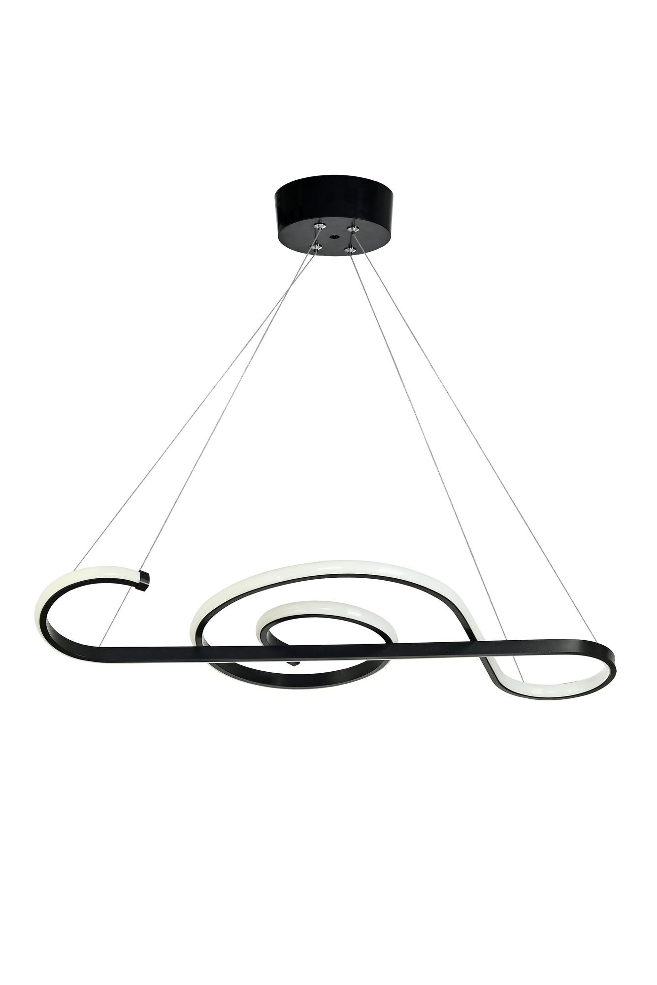 Candeeiro de Teto – 70 x 28 x 2 cm – Preto – Alumínio