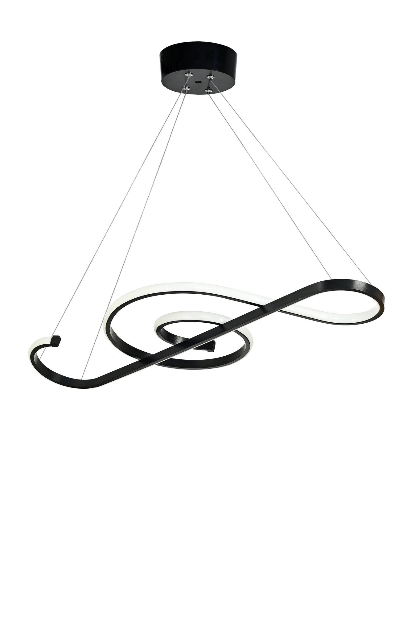 Candeeiro de Teto – 70 x 28 x 2 cm – Preto – Alumínio