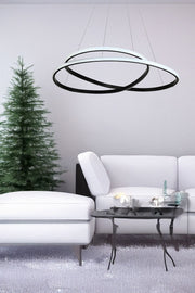 Candeeiro de Teto – 65 x 65 x 2 cm – Preto – Alumínio