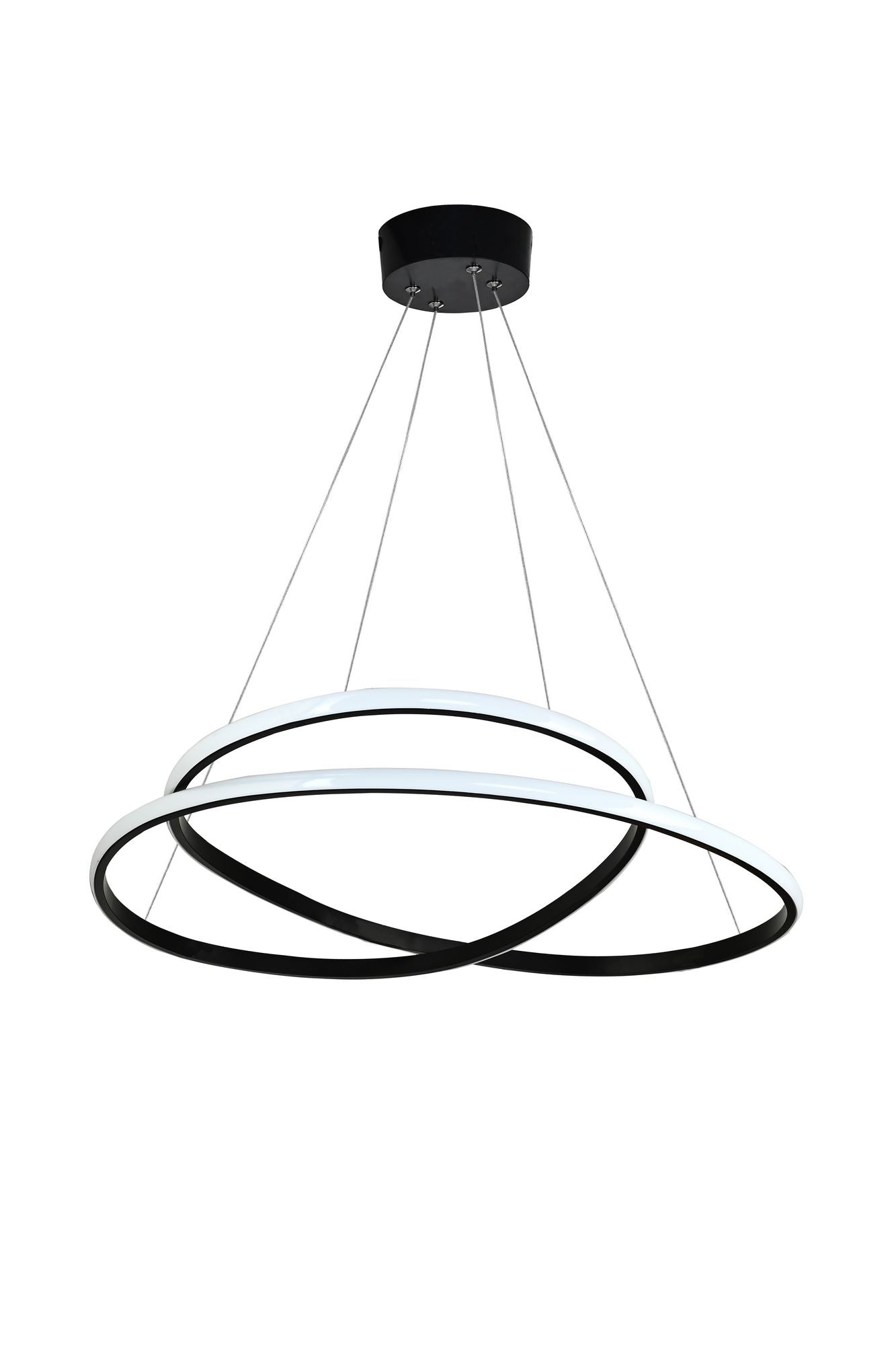 Candeeiro de Teto – 65 x 65 x 2 cm – Preto – Alumínio