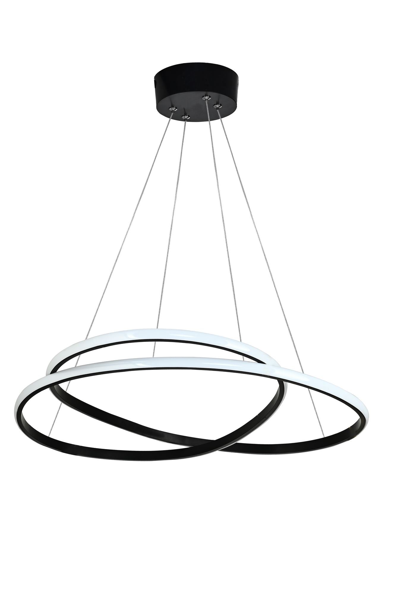 Candeeiro de Teto – 65 x 65 x 2 cm – Preto – Alumínio