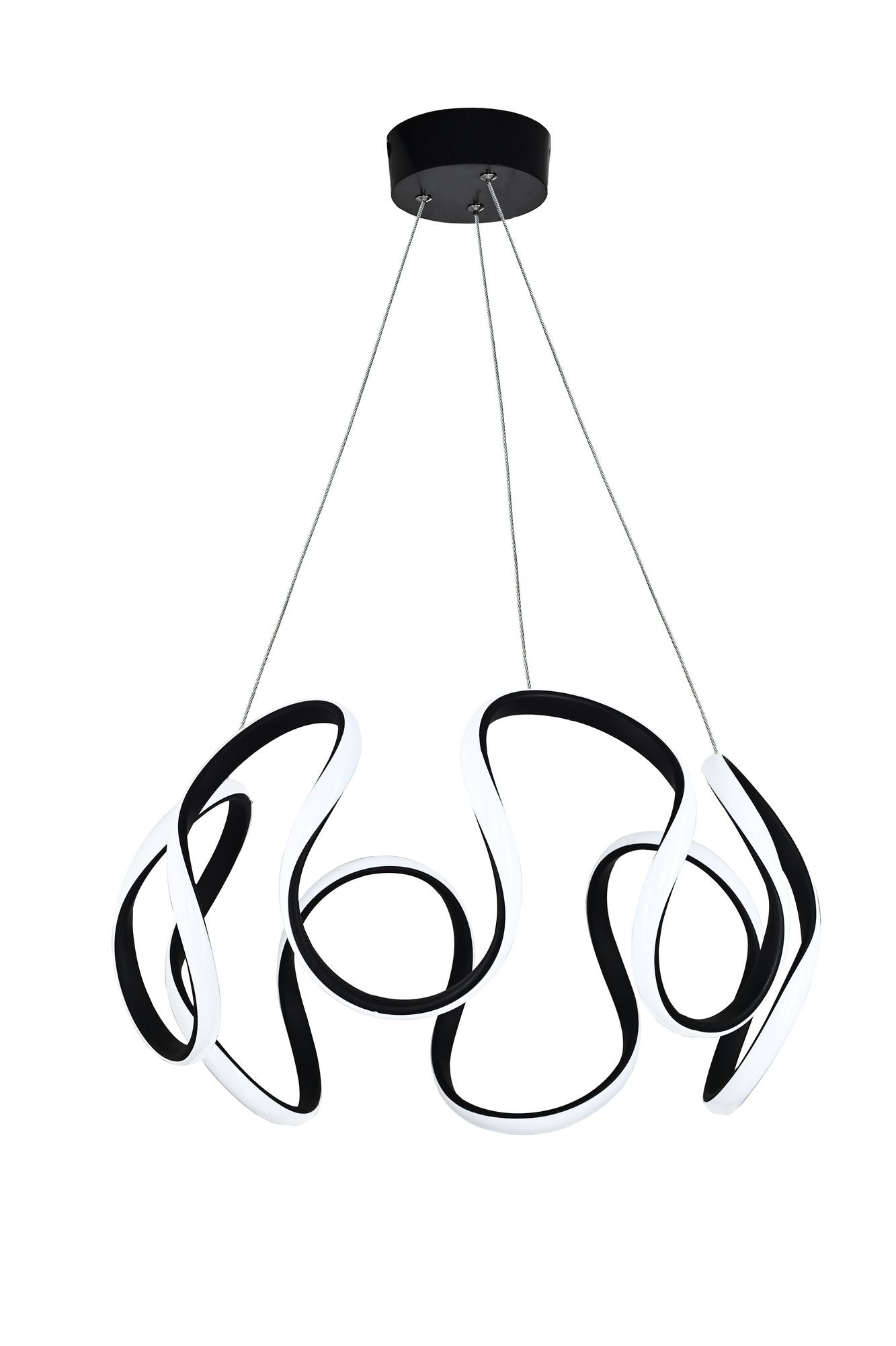 Candeeiro de Teto – 50 x 50 x 20 cm – Preto – Alumínio