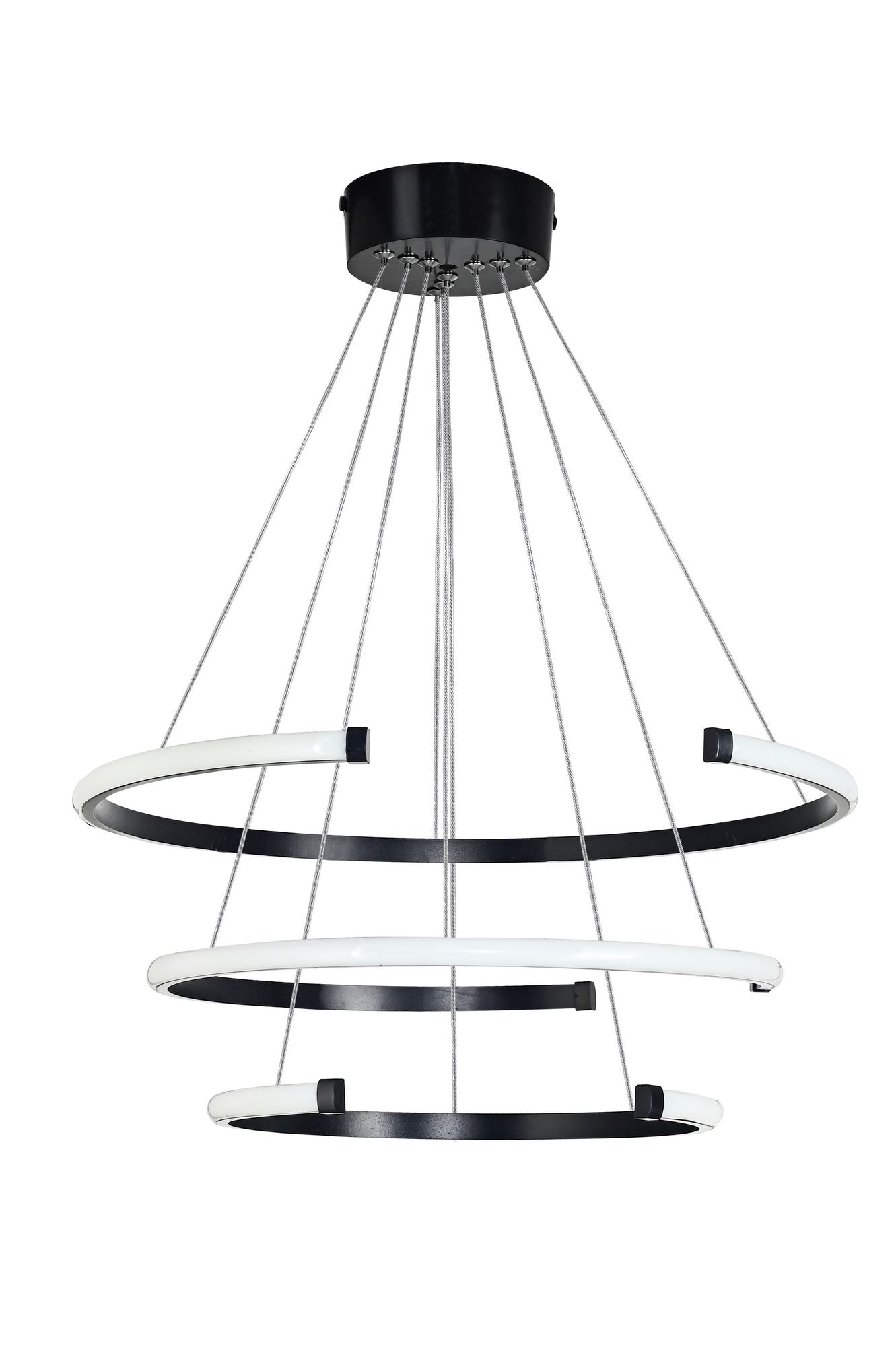 Candeeiro de Teto – Diâmetros de 30, 40 e 50 cm – Preto – Alumínio