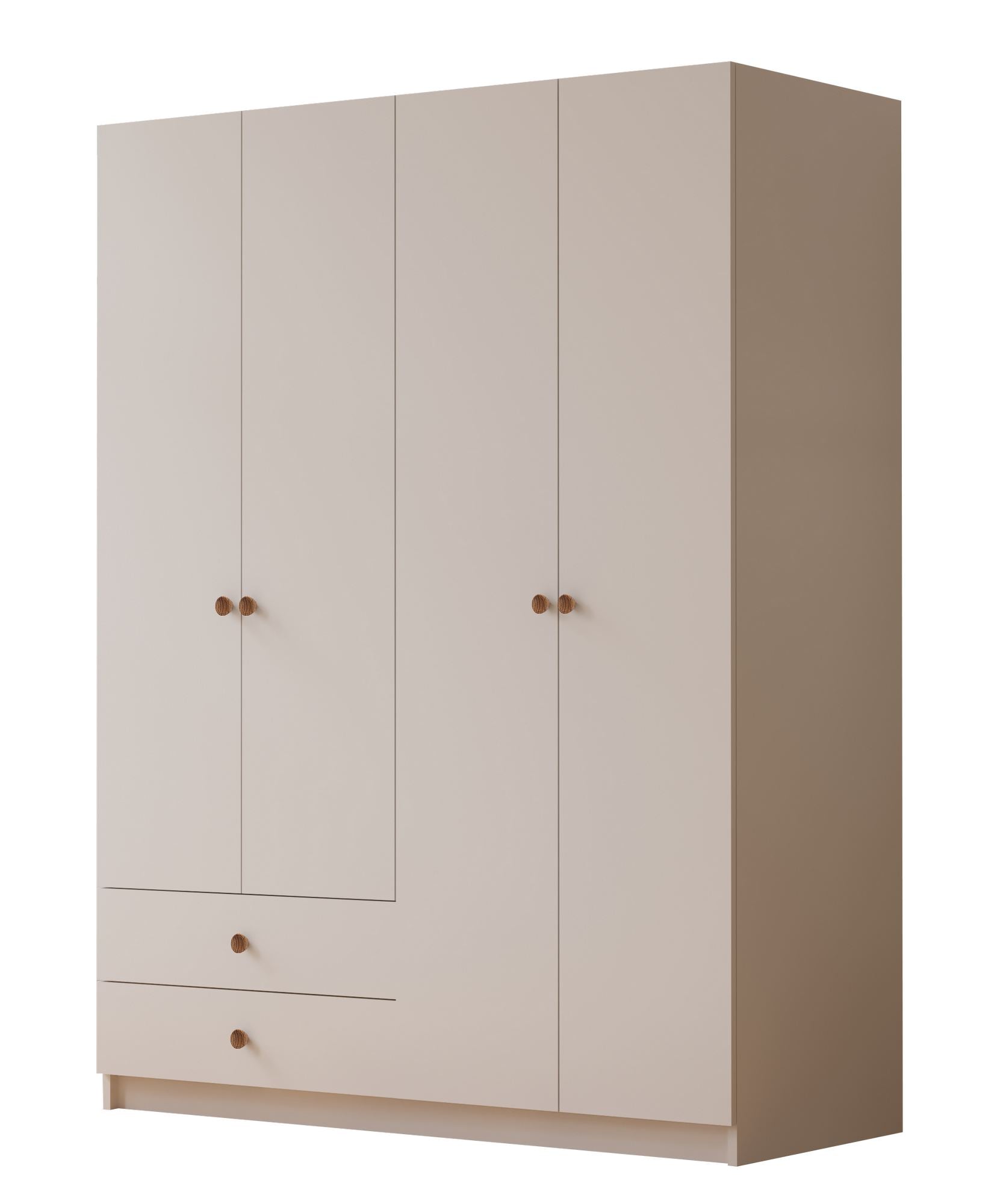 Guarda-roupa – 120 cm largura, 180 cm altura, 45 cm profundidade – Branco fosco – Aglomerado de melamina