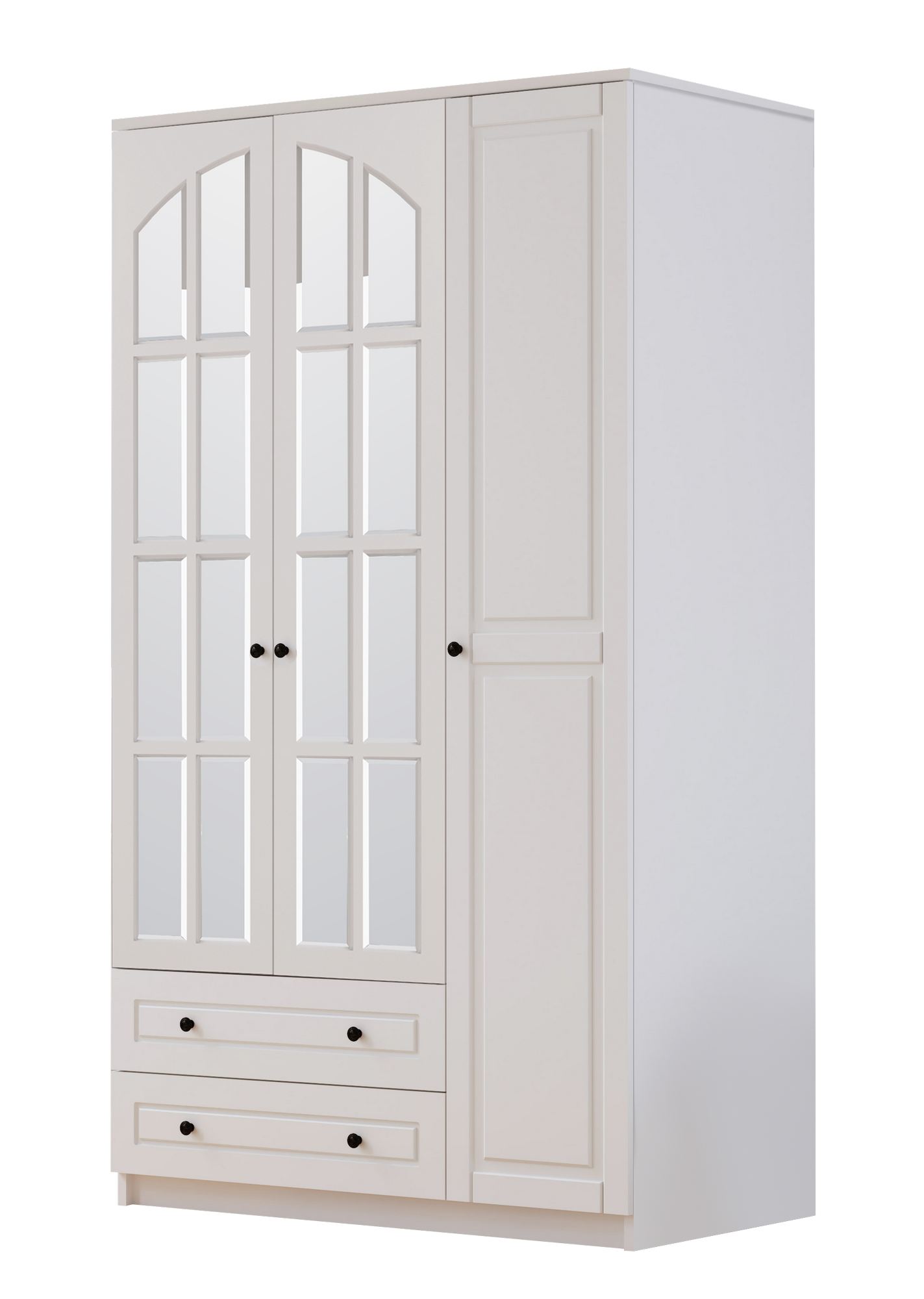 Guarda-roupa – 105 cm x 180 cm x 52 cm – Branco fosco – Aglomerado com melamina