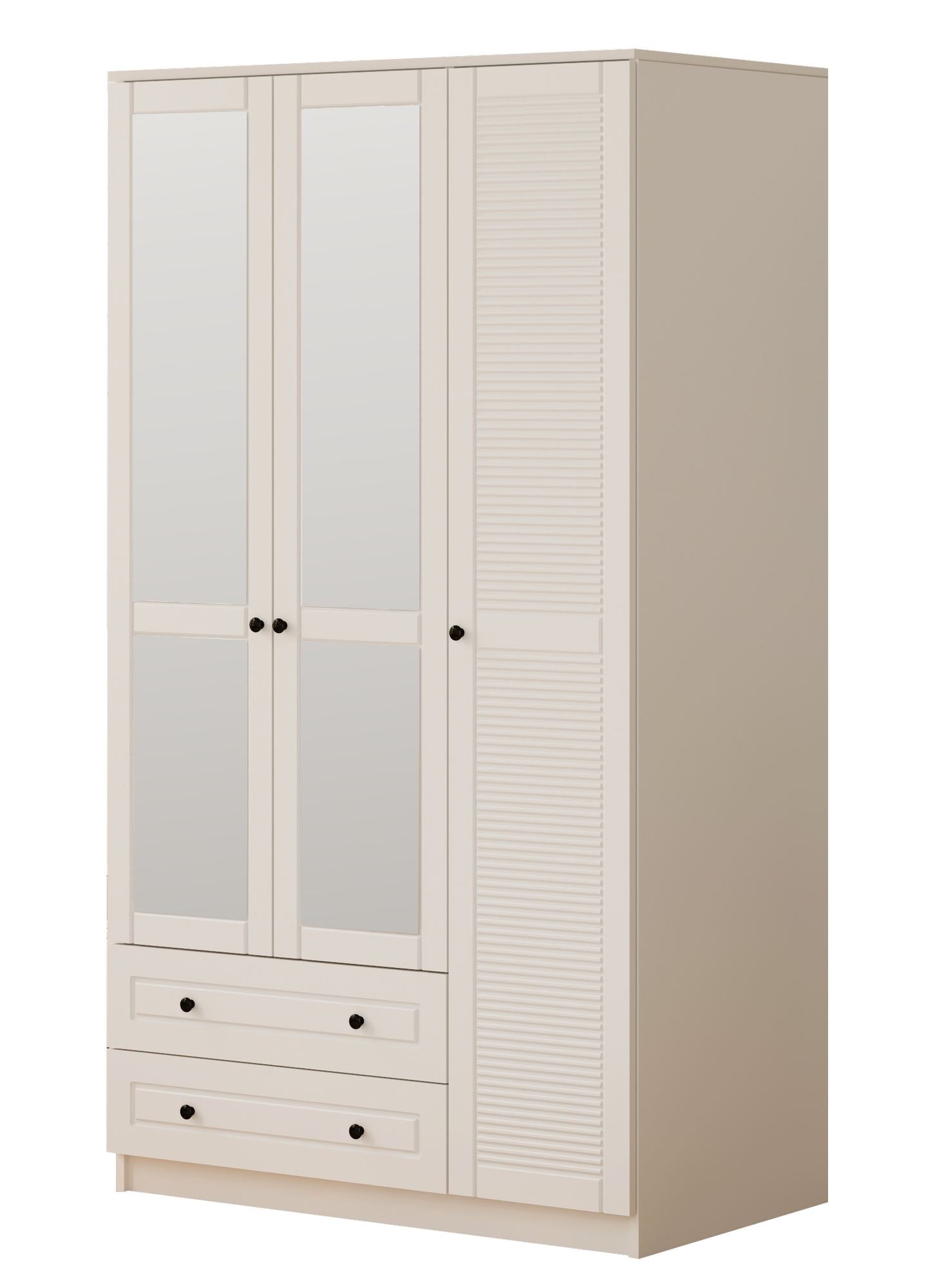 Guarda-roupa – 105cm x 210cm x 52cm – Branco fosco – MDF revestido de melamina