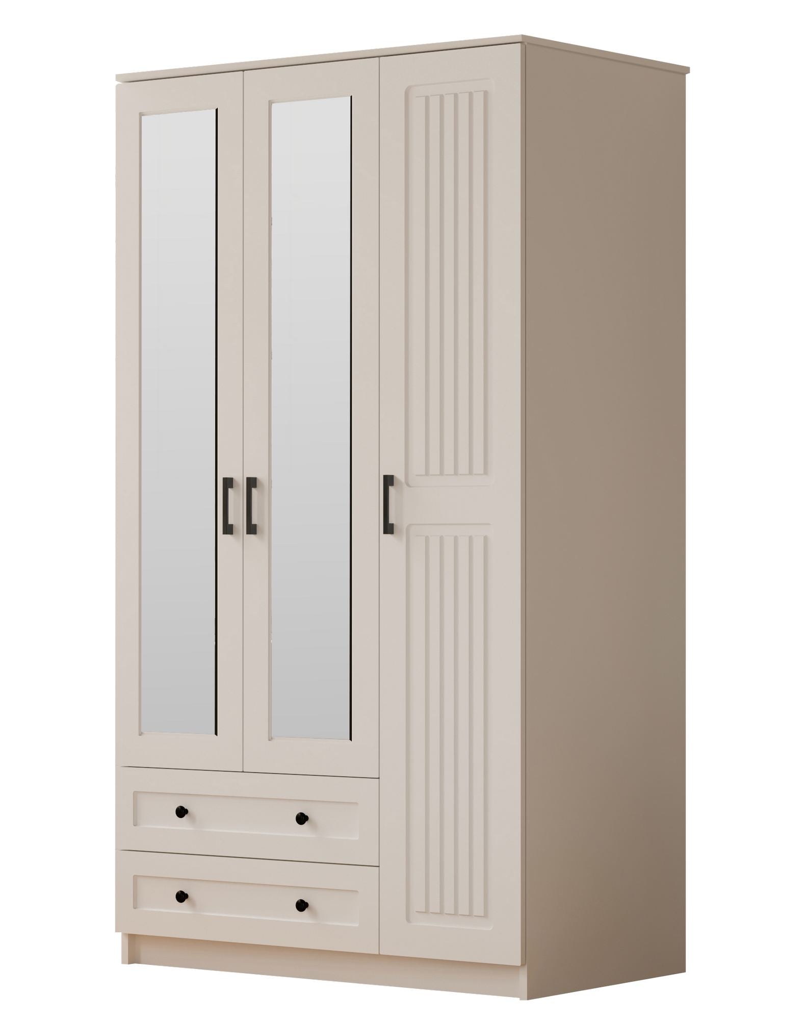 Guarda-roupa – 105cm x 184cm x 52cm – Branco Fosco – Aglomerado