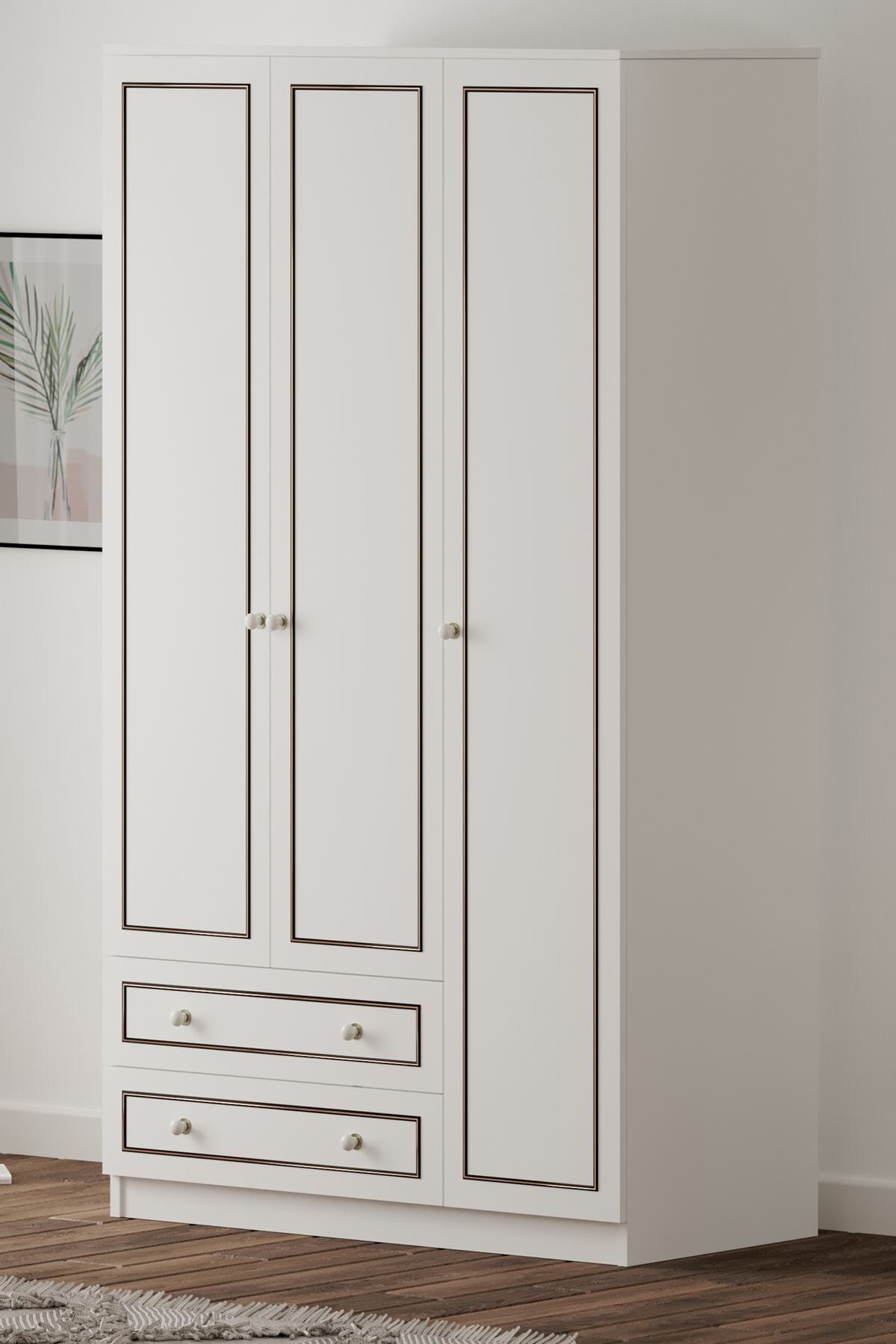 Guarda-roupa – 105 cm x 180 cm x 52 cm – Branco Fosco – Aglomerado
