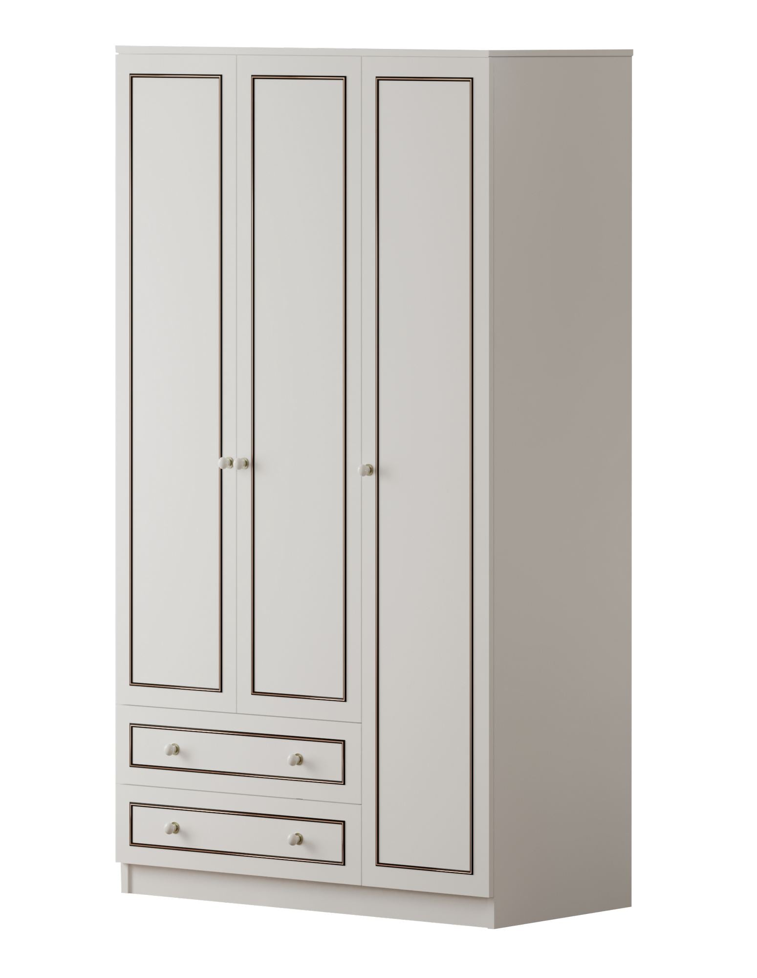 Guarda-roupa – 105 cm x 180 cm x 52 cm – Branco Fosco – Aglomerado