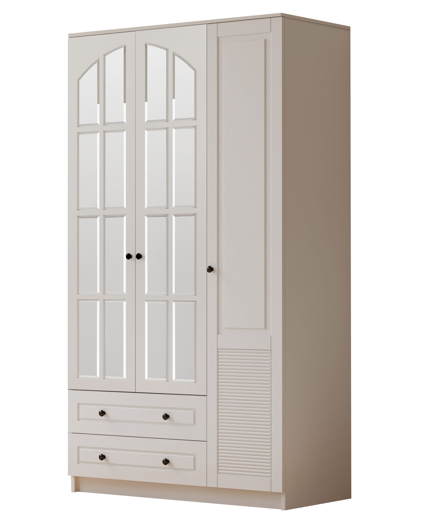 Guarda-roupa – 105cm x 210cm x 52cm – Branco Fosco – MDF