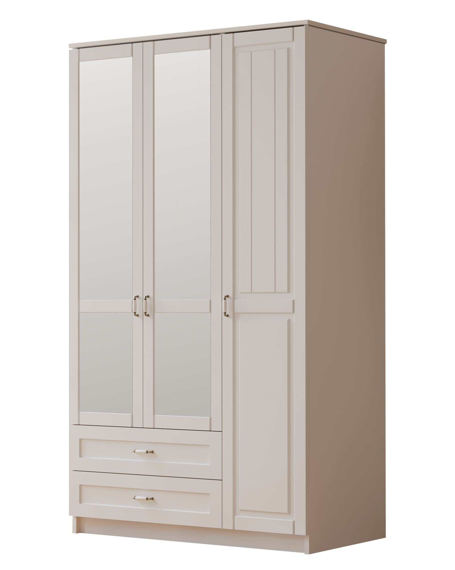 Guarda-roupa – 105cm x 210cm x 52cm – Branco Fosco – Aglomerado