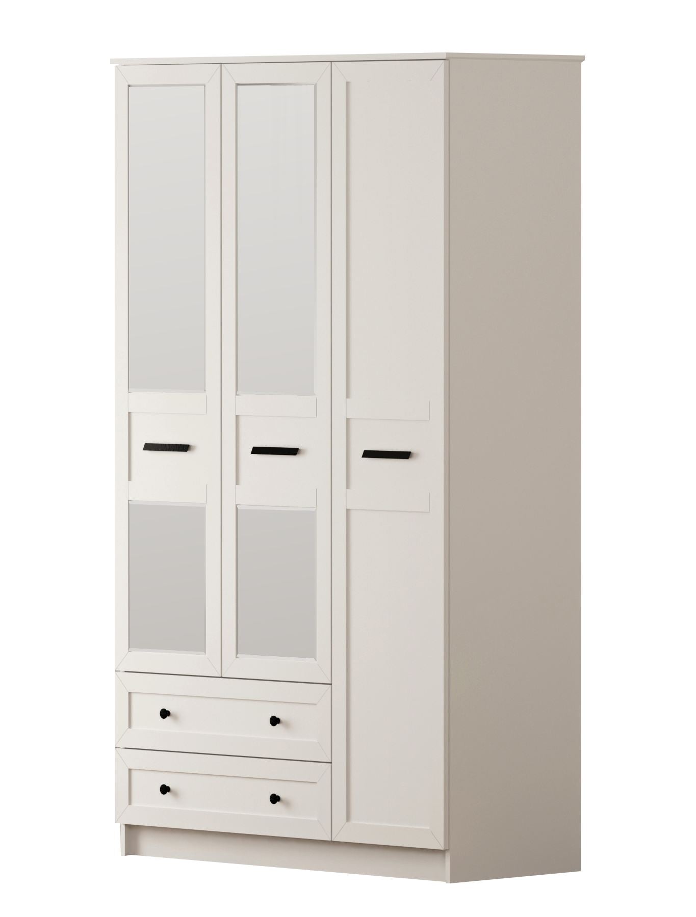 Guarda-roupa – 105cm x 210cm x 52cm – Branco Fosco – Aglomerado