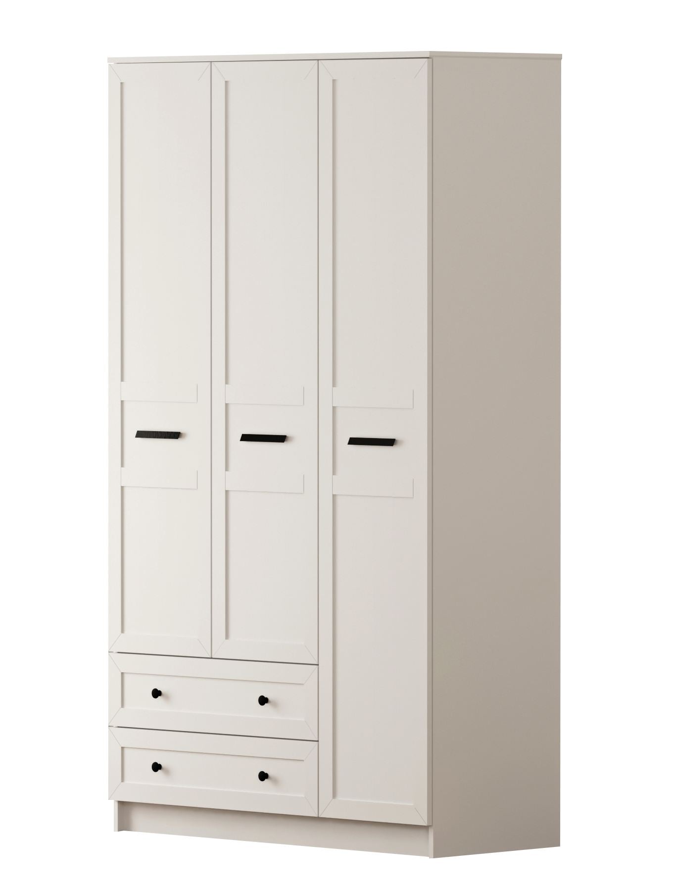 Guarda-roupa – 105cm x 184cm x 52cm – Branco Fosco – Aglomerado de Melamina
