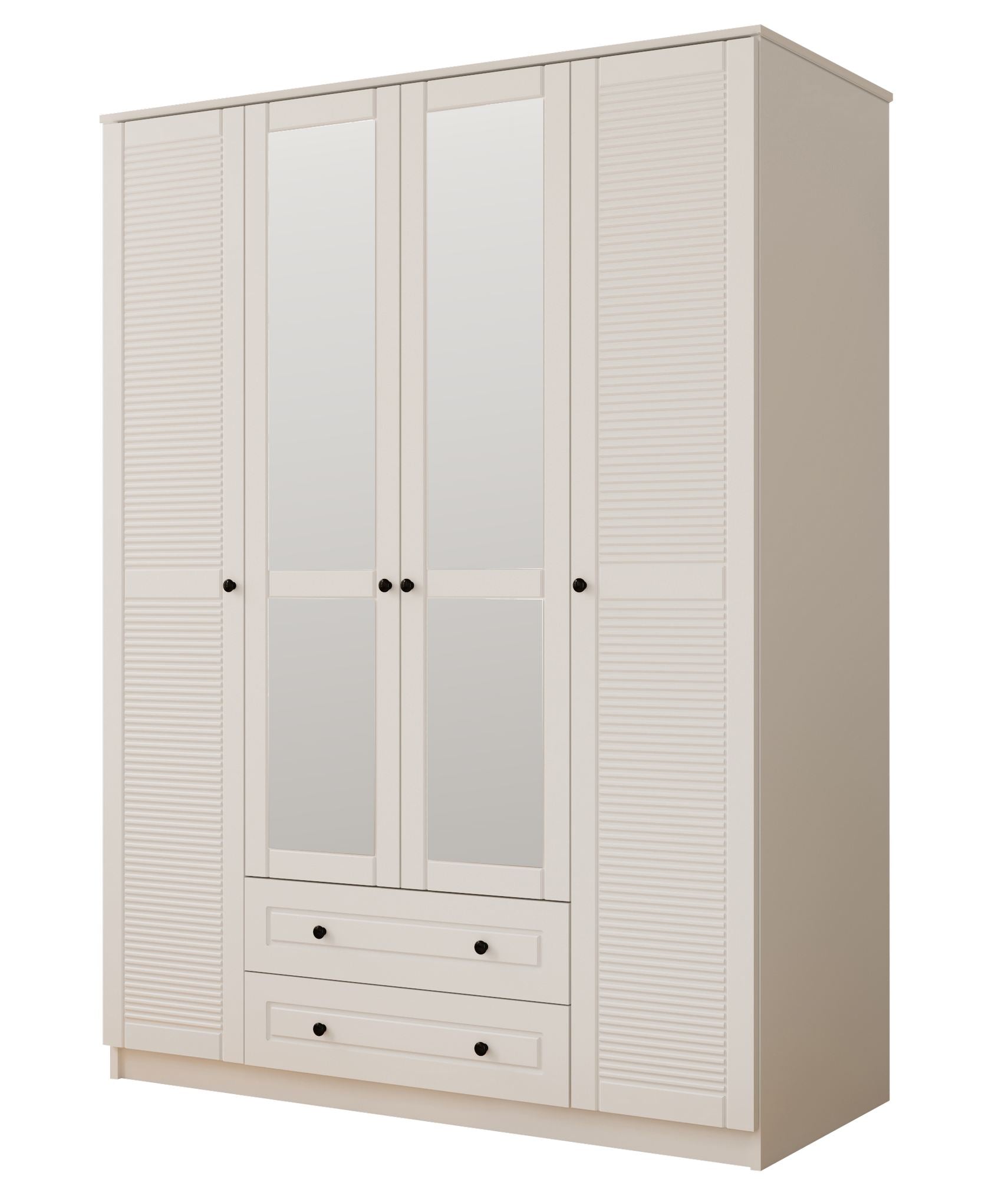 Guarda-roupa – 140cm x 184cm x 52cm – Branco Fosco – Aglomerado