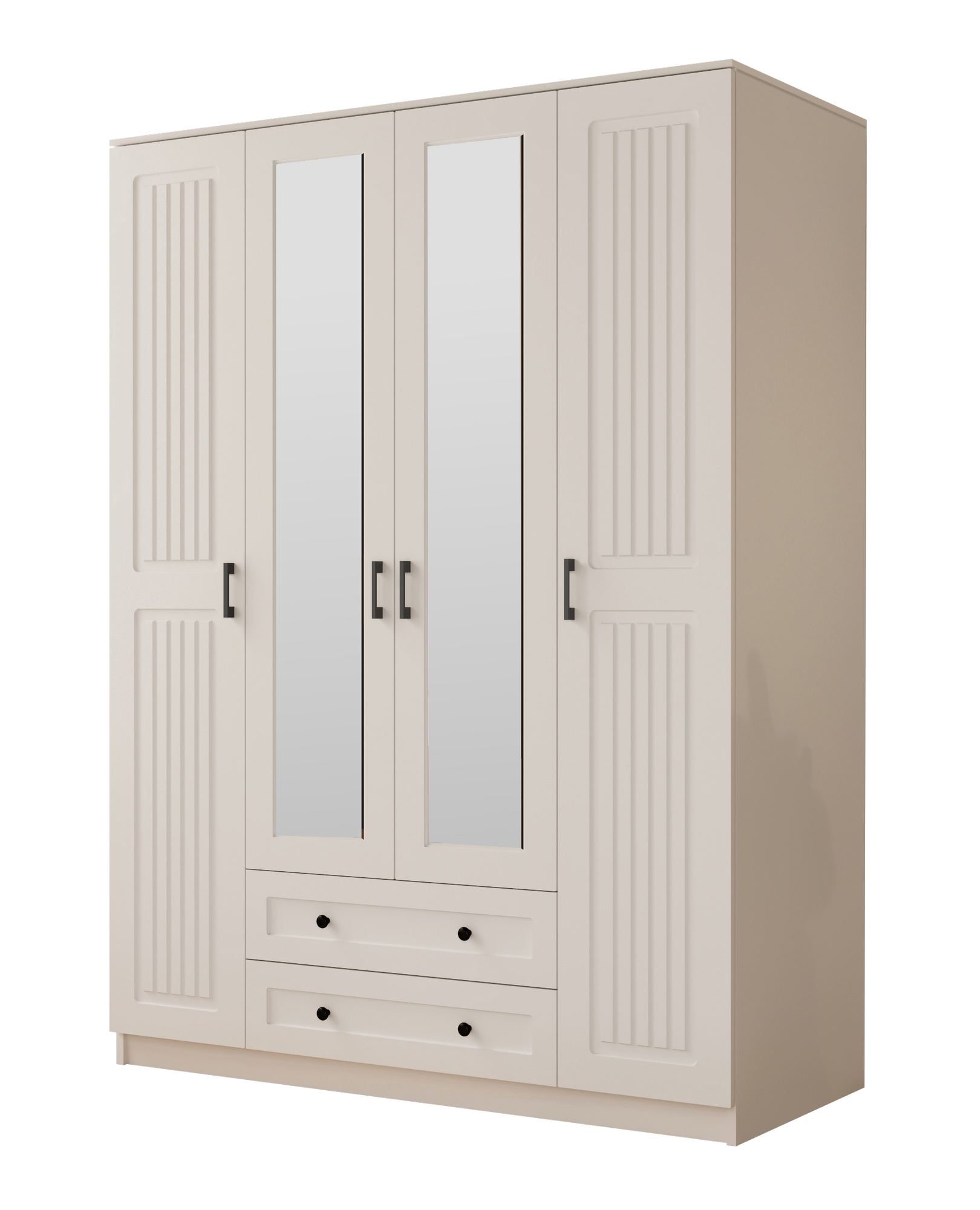 Guarda-roupa – 140cm x 184cm x 52cm – Branco Fosco – Aglomerado