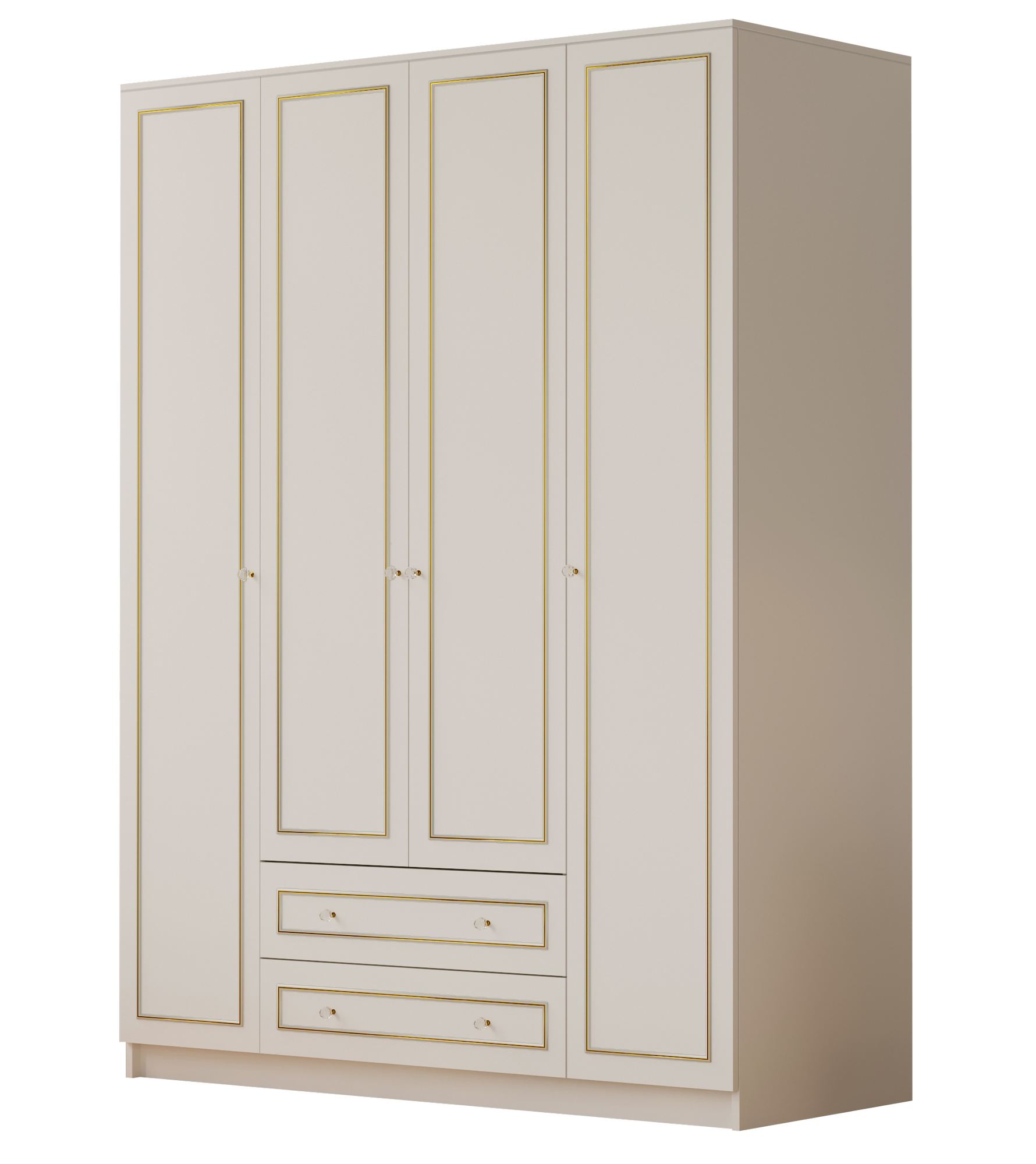 Guarda-roupa – 140cm x 180cm x 52cm – Branco Fosco – MDF