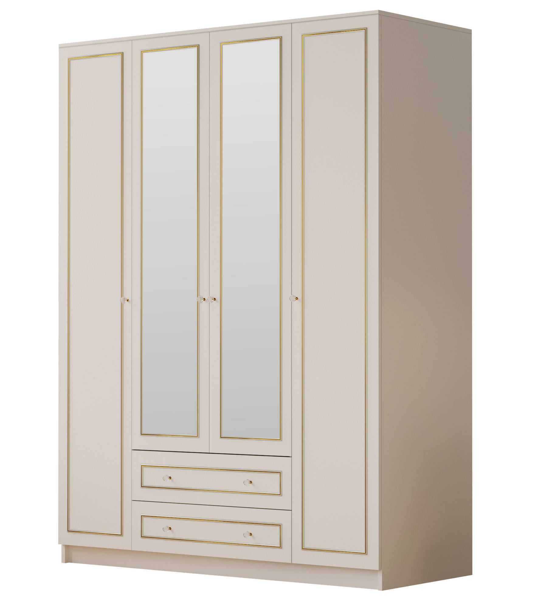 Guarda-roupa – 140cm x 180cm x 52cm – Branco Fosco – Aglomerado