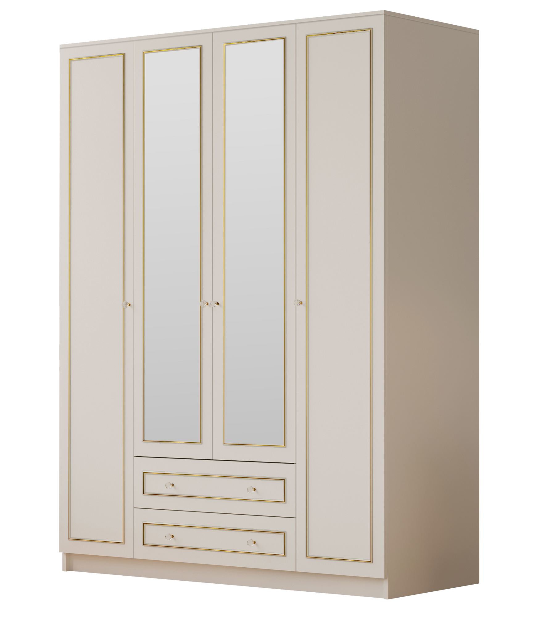 Guarda-roupa – 140cm x 210cm x 52cm – Branco Fosco – Aglomerado