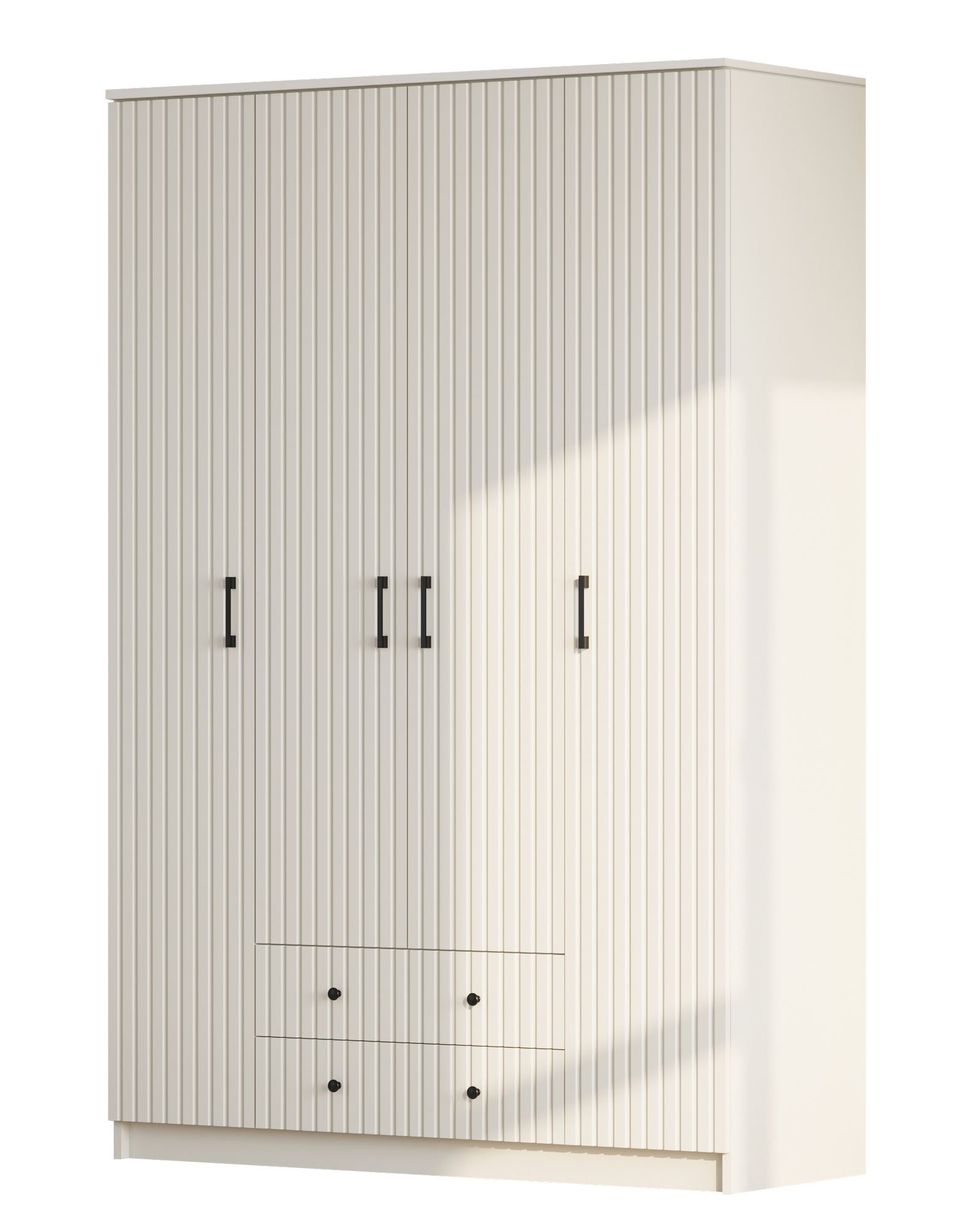 Guarda-roupa – 140cm x 184cm x 52cm – Branco Fosco – MDF