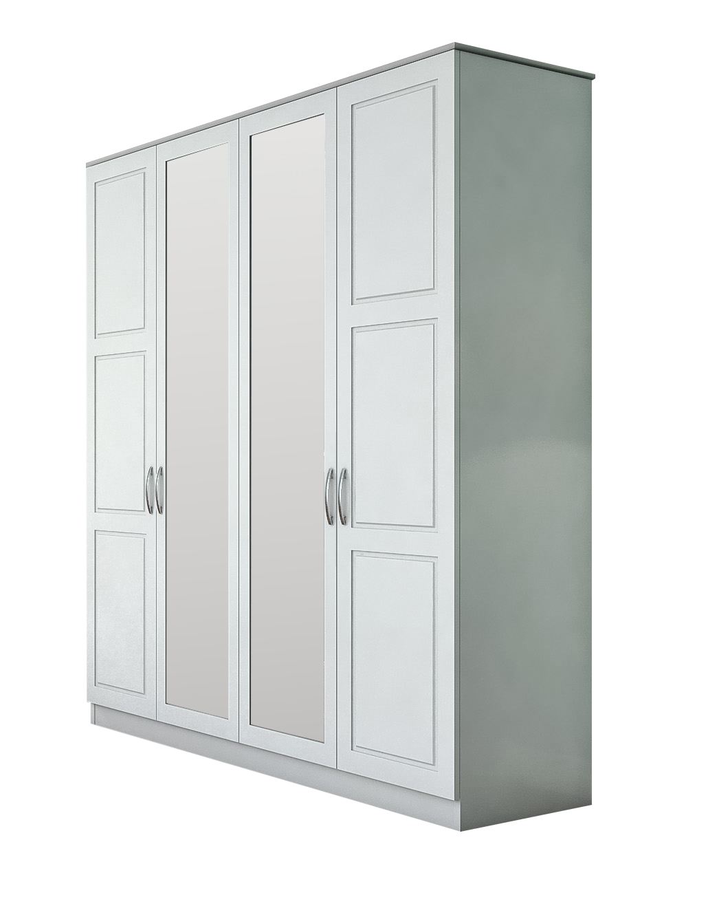Guarda-roupa – 140cm x 184cm x 52cm – Branco Fosco – Aglomerado de Melamina