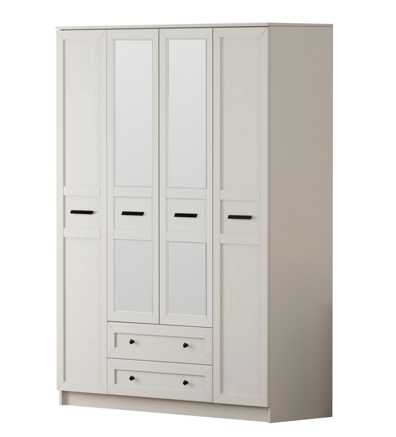 Guarda-roupa – 140cm x 184cm x 52cm – Branco Fosco – Aglomerado