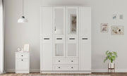 Guarda-roupa – 140 cm x 210 cm x 52 cm – Branco fosco – Aglomerado