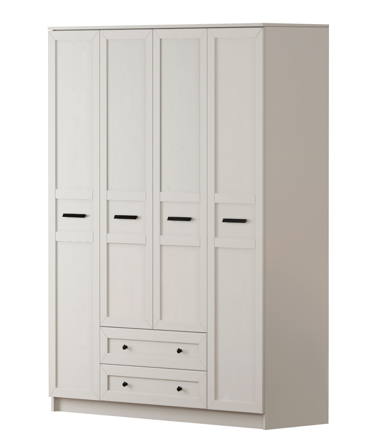 Guarda-roupa – 140 cm x 210 cm x 52 cm – Branco fosco – Aglomerado