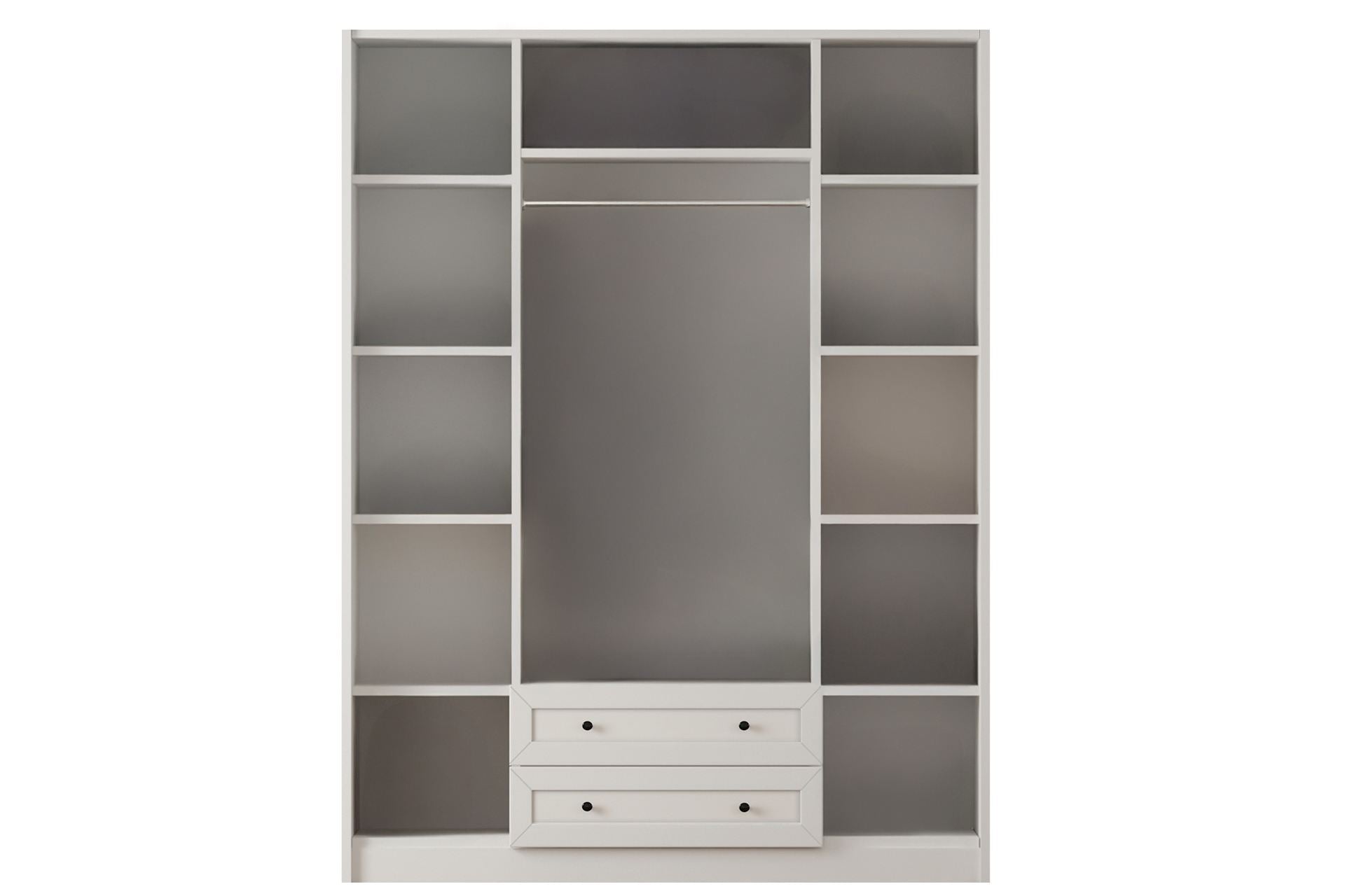 Guarda-roupa – 140 cm x 210 cm x 52 cm – Branco fosco – Aglomerado