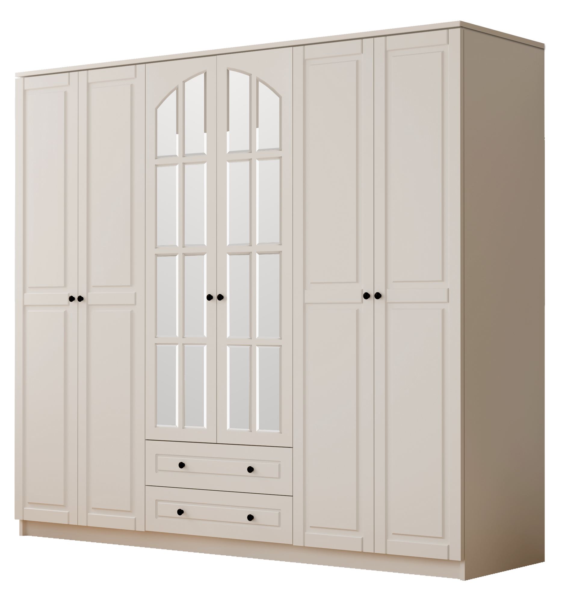 Guarda-roupa – 210 cm x 210 cm x 52 cm – Branco Fosco – Aglomerado