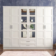 Guarda-roupa – 210 cm x 184 cm x 52 cm – Branco fosco – MDF