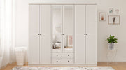 Guarda-roupa – 210 cm x 210 cm x 52 cm – Branco Fosco – Aglomerado de melamina