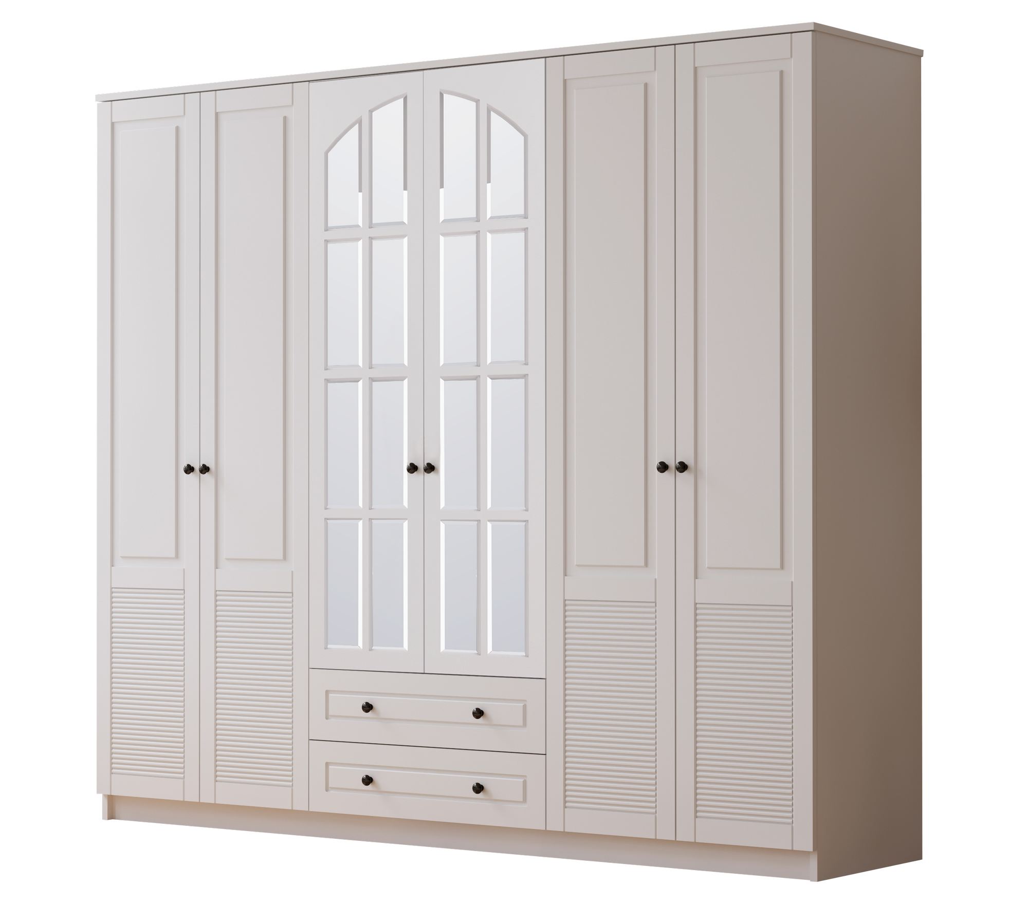Guarda-roupa – 210x210x52 cm – Branco Fosco – Aglomerado de Melamina