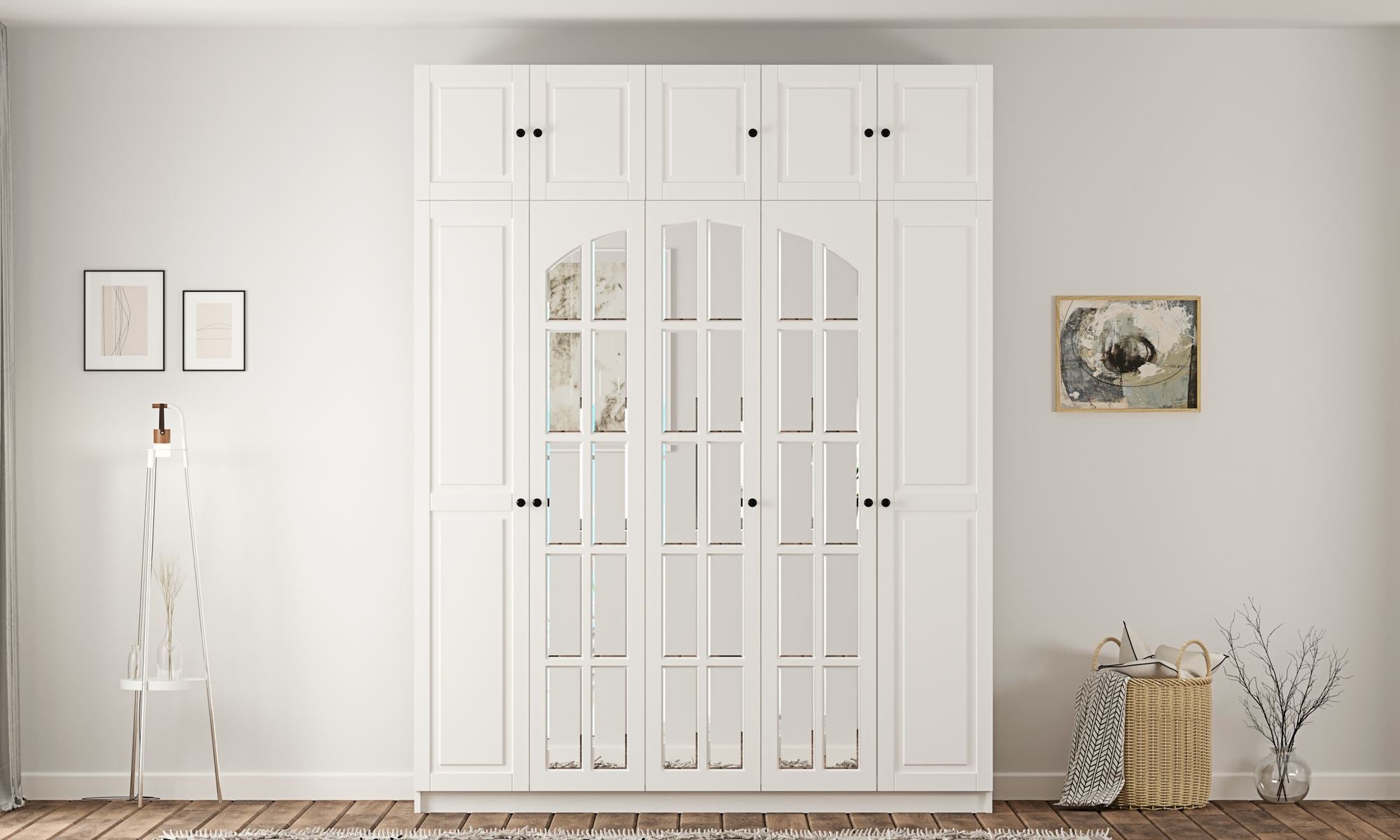 Guarda-roupa – 175cm x 240cm x 52cm – Branco fosco – Aglomerado e MDF