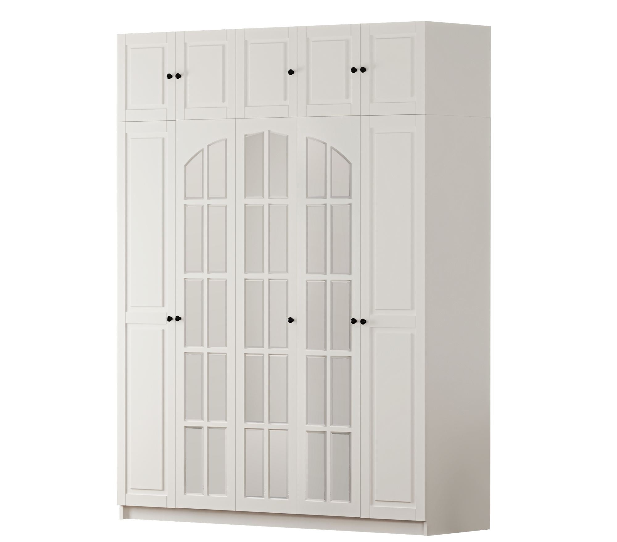 Guarda-roupa – 175cm x 240cm x 52cm – Branco fosco – Aglomerado e MDF