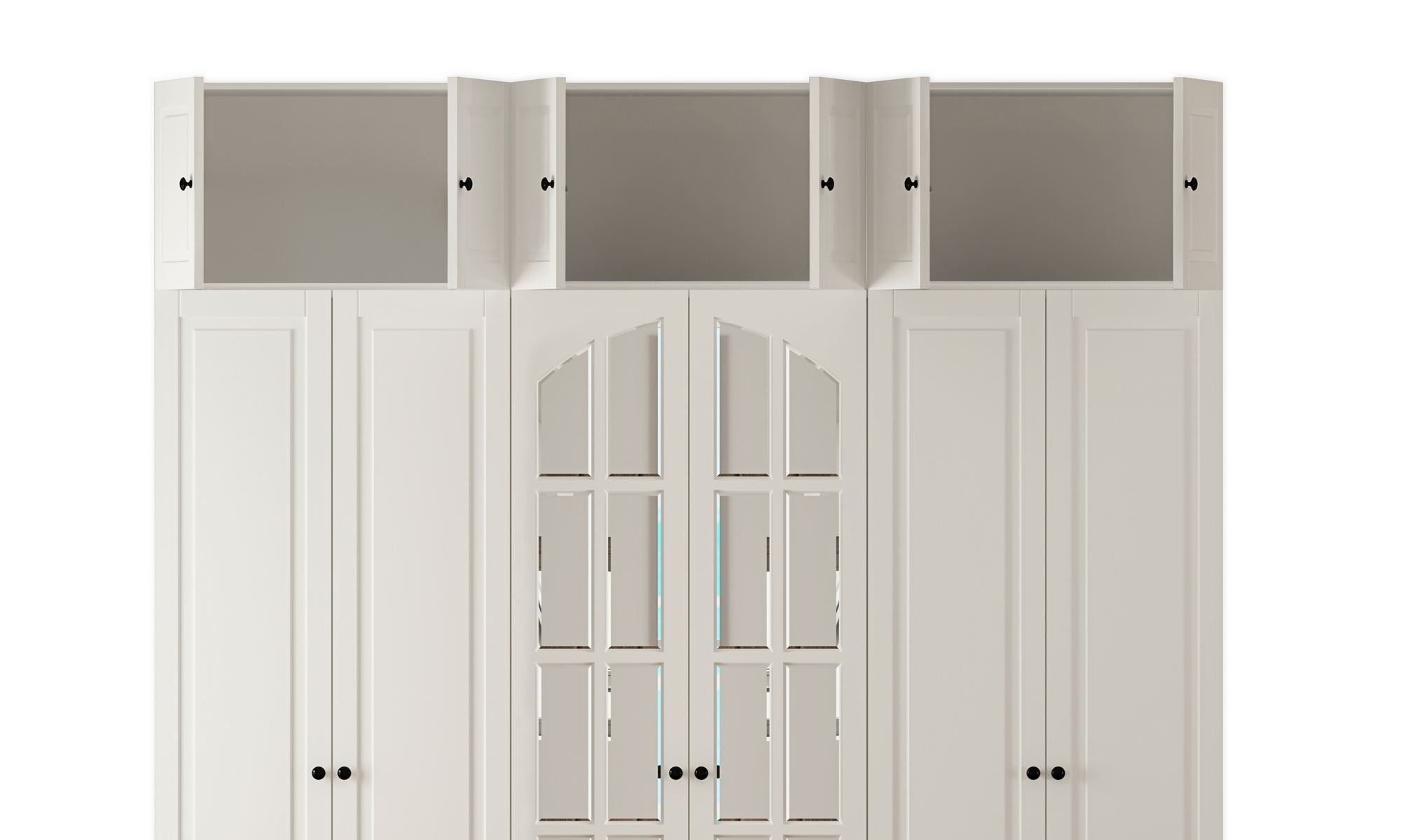 Guarda-roupa – 210cm x 240cm x 52cm – Branco Fosco – Aglomerado de melamina