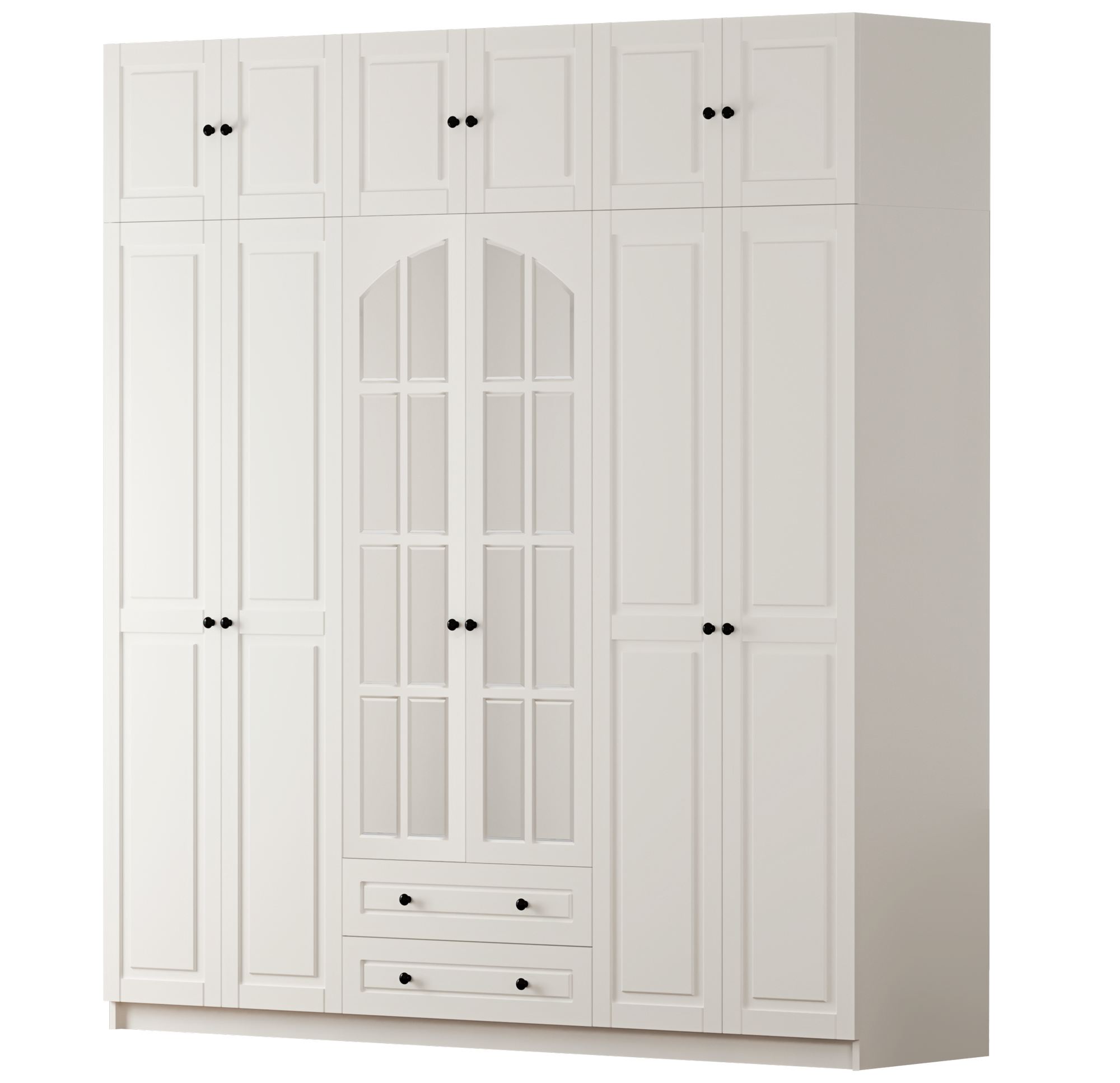 Guarda-roupa – 210cm x 210cm x 52cm – Branco fosco – Aglomerado