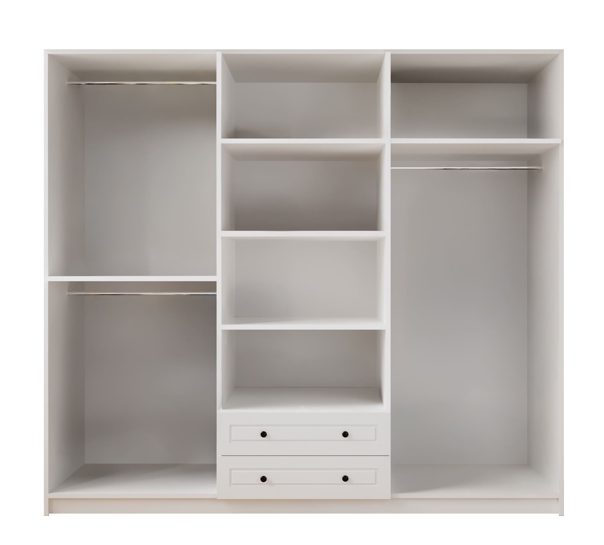 Guarda-roupa – 210cm x 210cm x 52cm – Branco fosco – Aglomerado