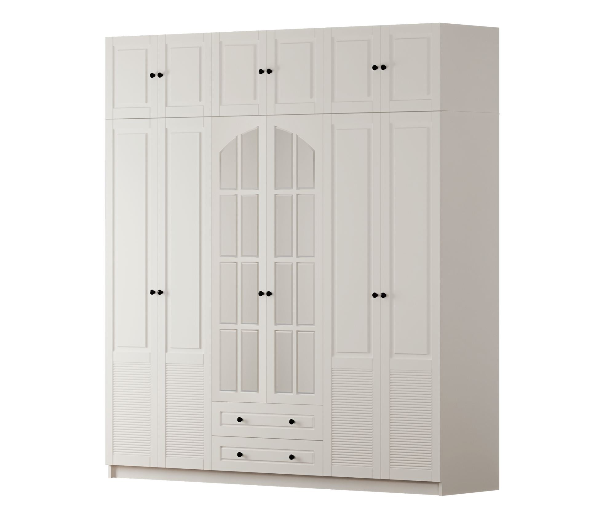 Guarda-roupa – 210cm x 210cm x 52cm – Branco Fosco – Aglomerado