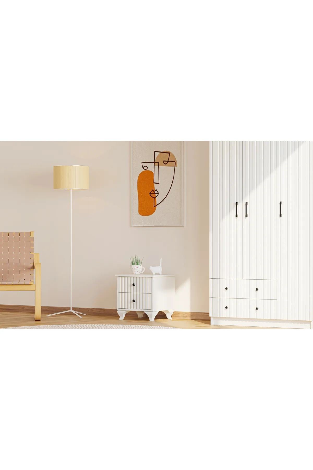 Mesa de cabeceira-Rb-185-08-Branco fosco