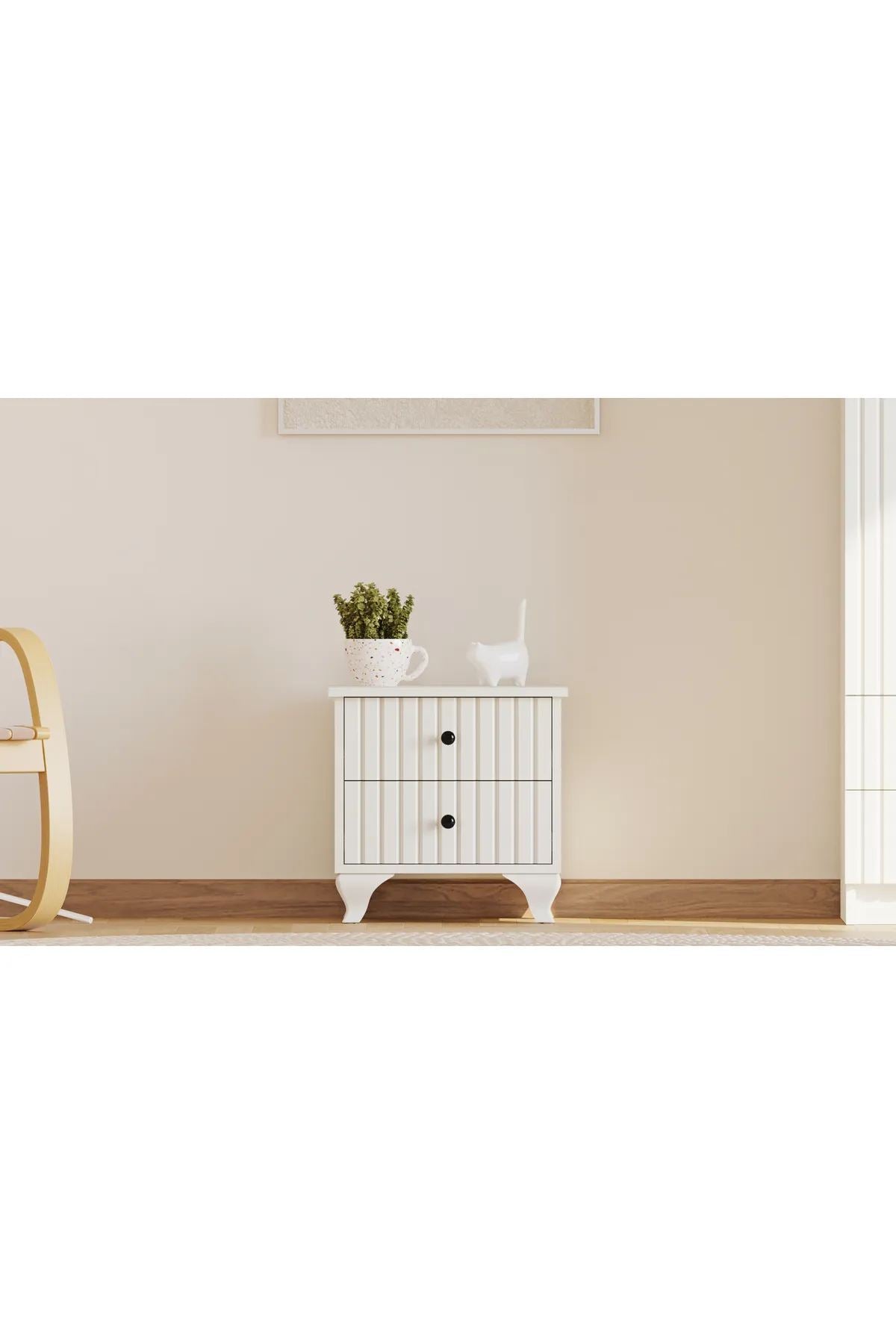 Mesa de cabeceira-Rb-185-08-Branco fosco