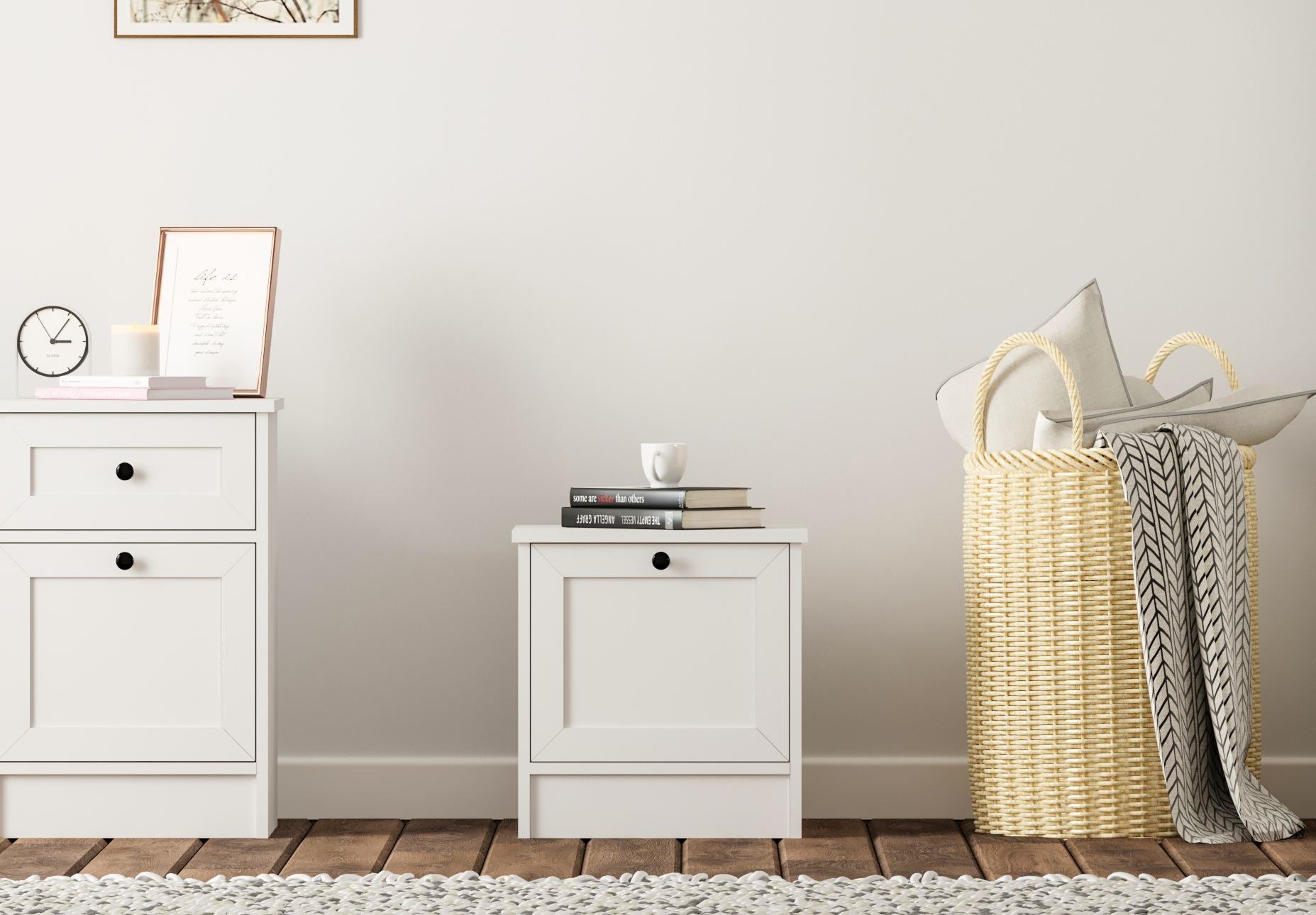 Mesa de cabeceira-Rb-168-02-Branco fosco