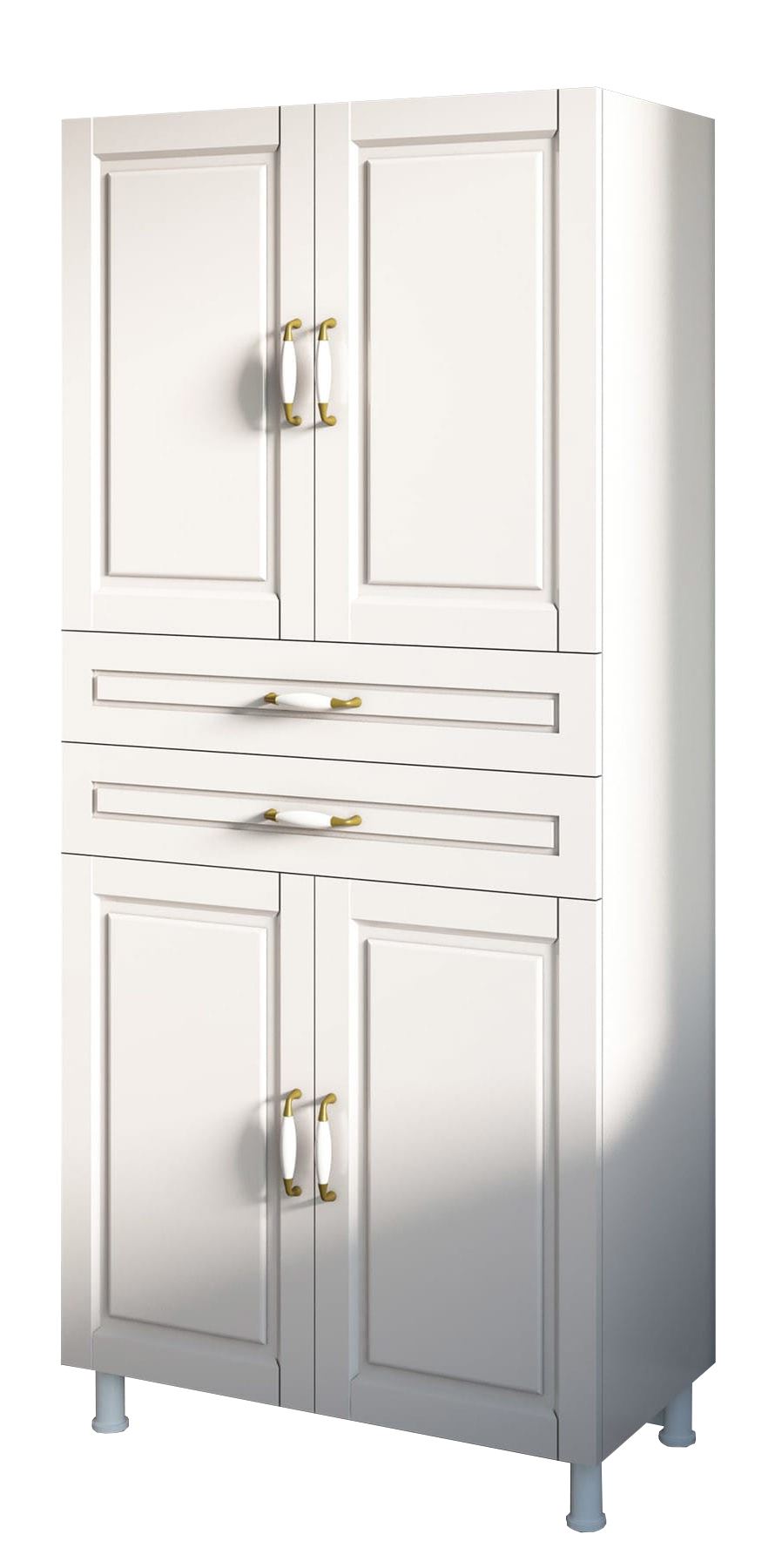 Armário Multiuso – 70cm x 180cm x 33cm – Branco fosco – Aglomerado de melamina