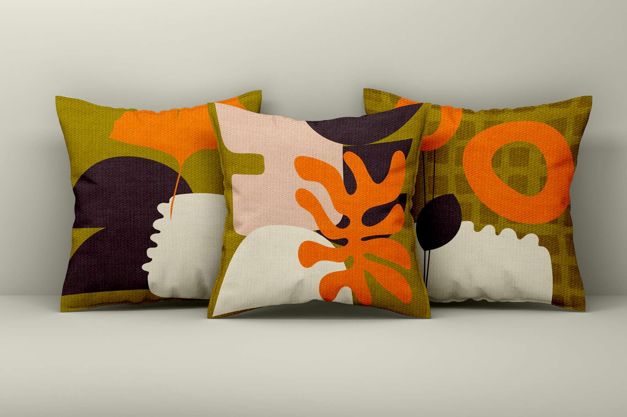 Conjunto de capa de almofada – 43 x 43 cm – Multicolorido – 50% Algodão e 50% Poliéster