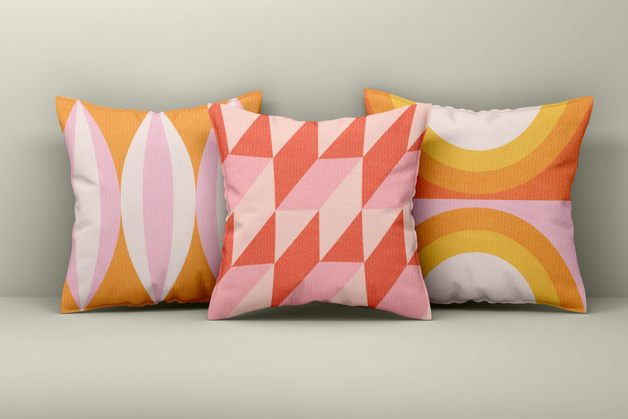 Conjunto de capa de almofada – 43 x 43 cm – Multicolorido – 50% Algodão, 50% Poliéster