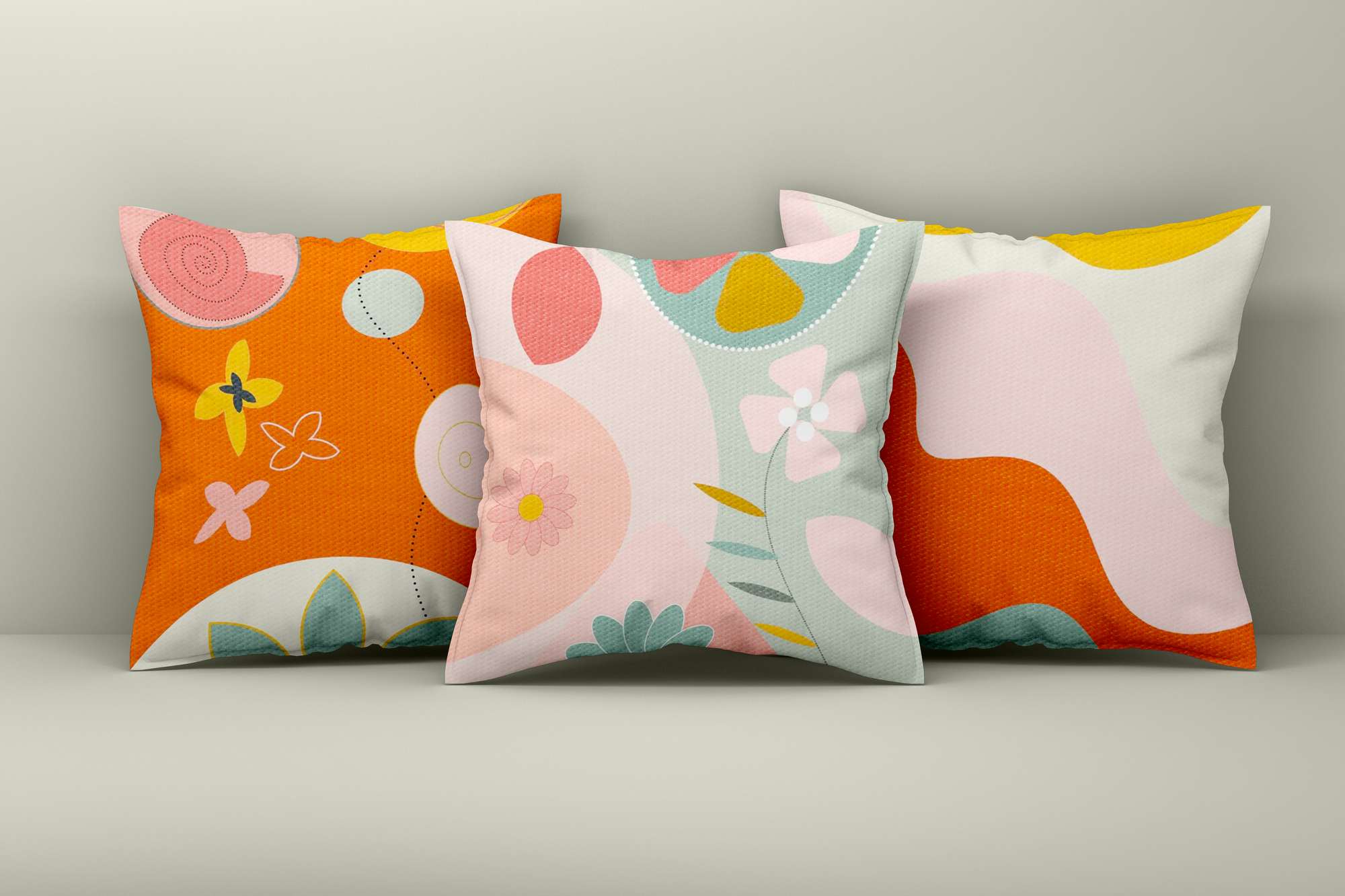 Conjunto de capa de almofada – 43 x 43 cm – Multicolorido – Algodão/Poliéster