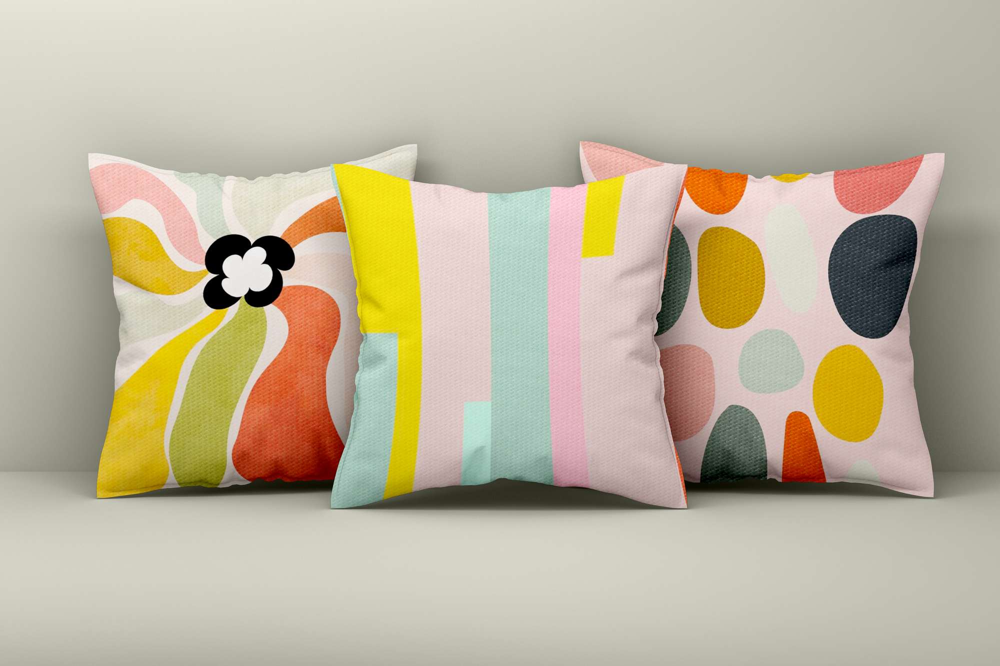 Conjunto de capa de almofada – 43 x 43 cm – Multicolorido – Algodão/Poliéster
