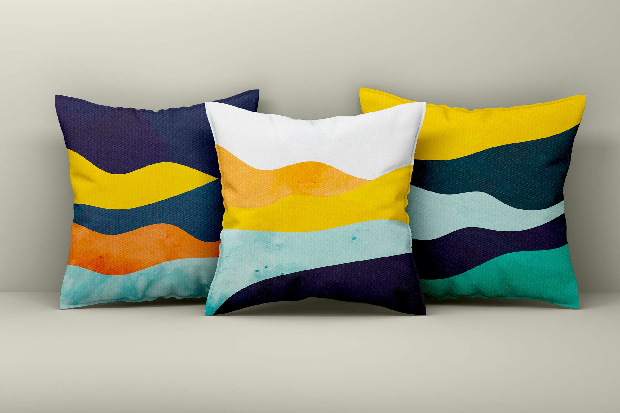 Conjunto de capa de almofada – 43 x 43 cm – Multicolorido – Algodão e poliéster