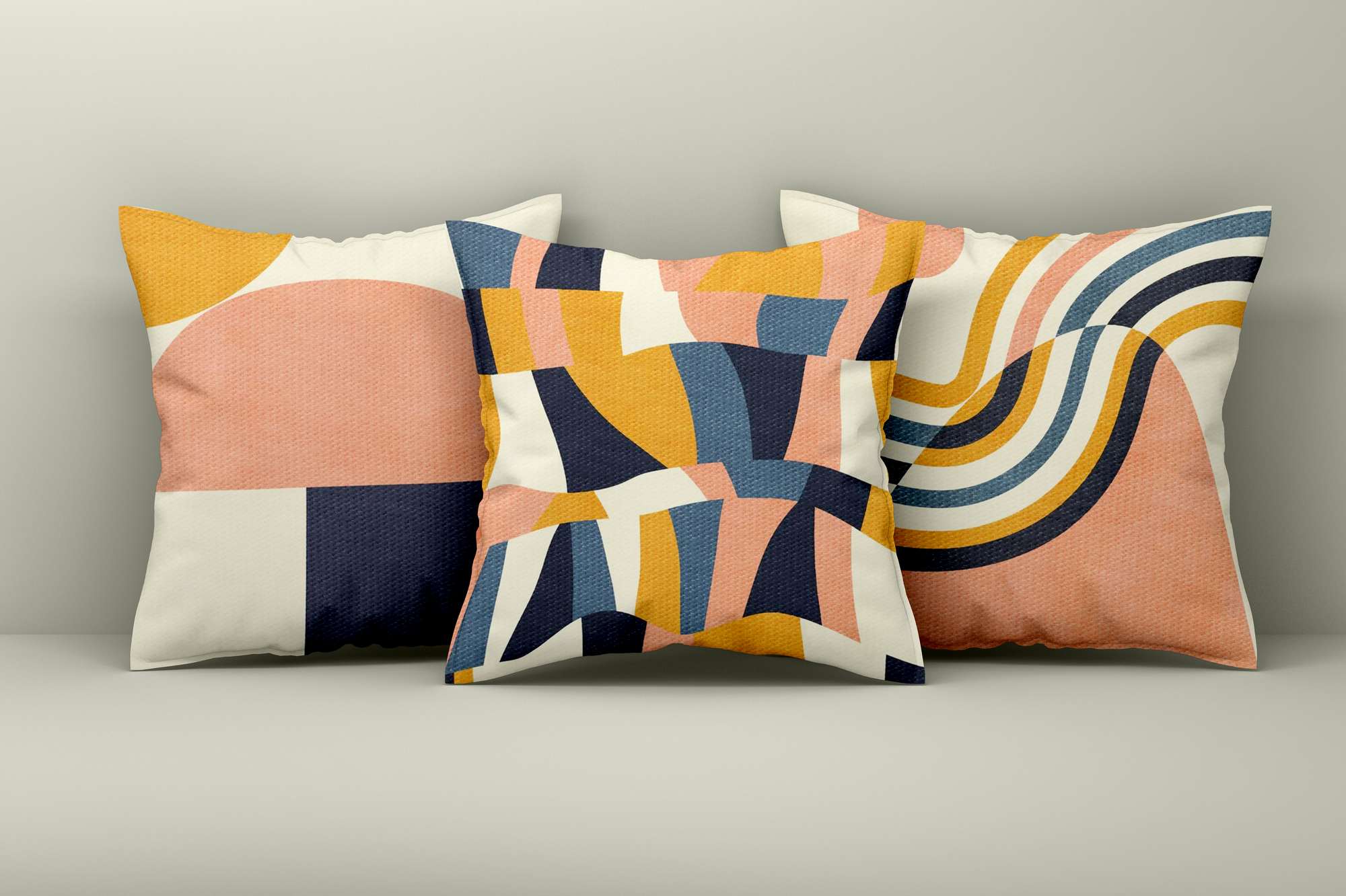 Conjunto de capa de almofada – 43 x 43 cm – Multicolorido – Algodão/Poliéster